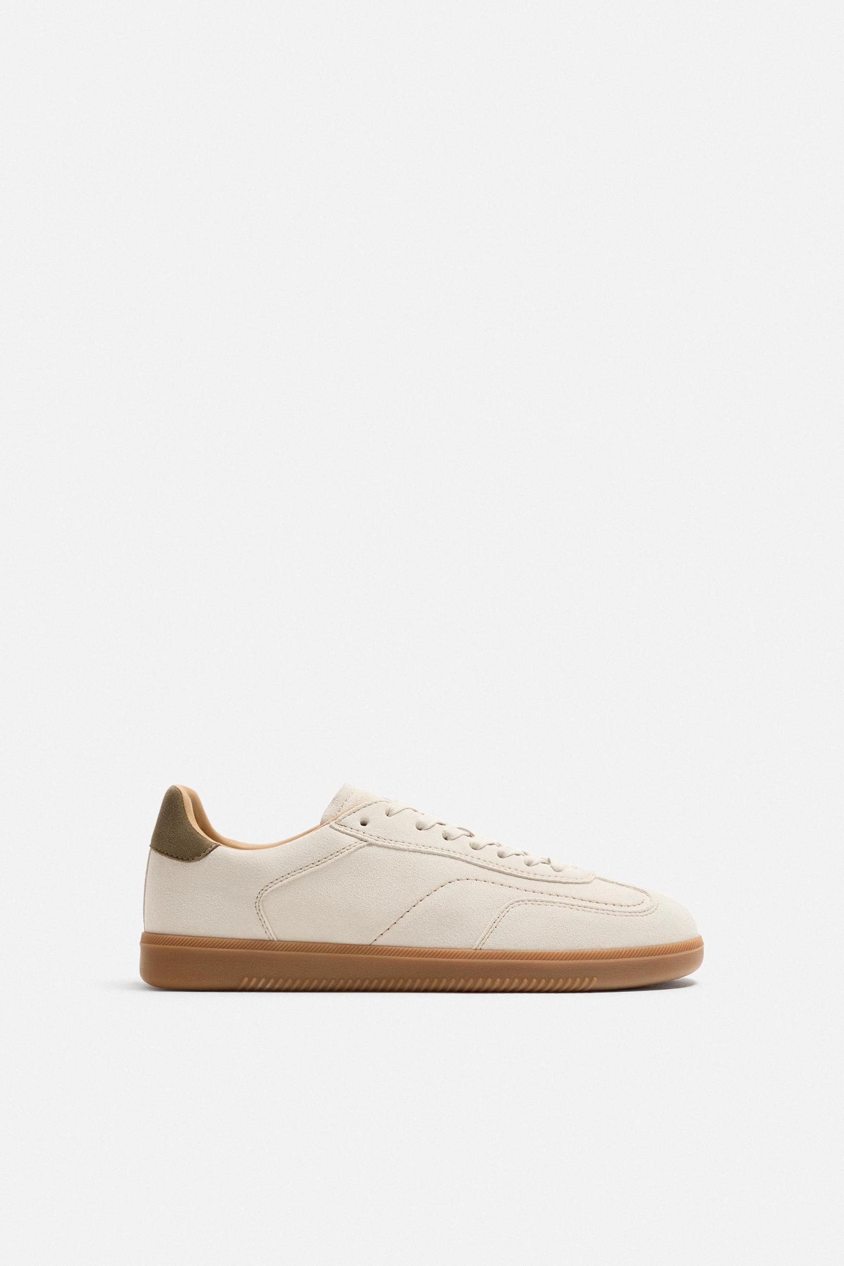 LEATHER CONTRAST SOLE SNEAKERS Product Image