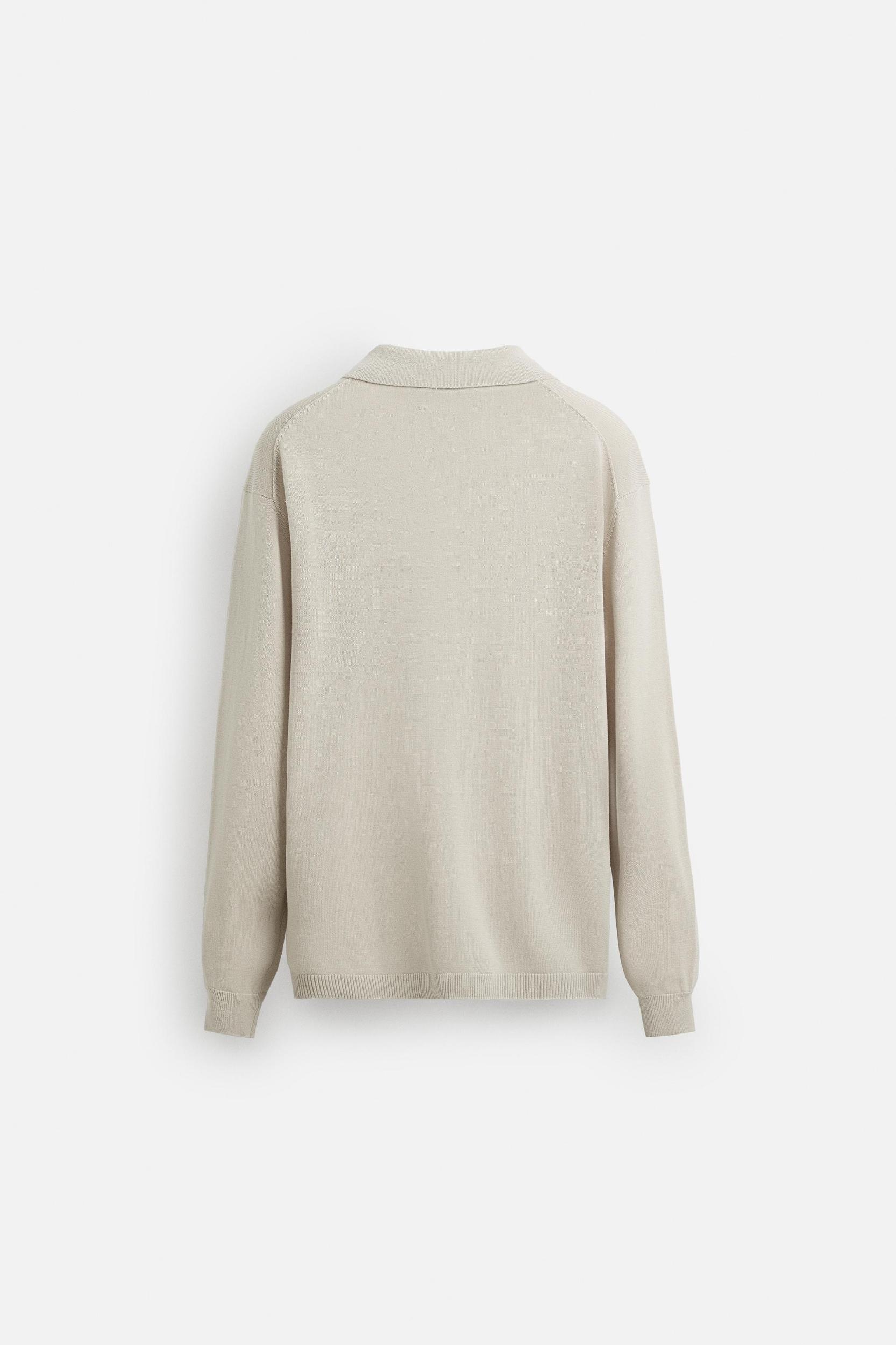 COTTON-HEMP KNIT POLO SHIRT Product Image