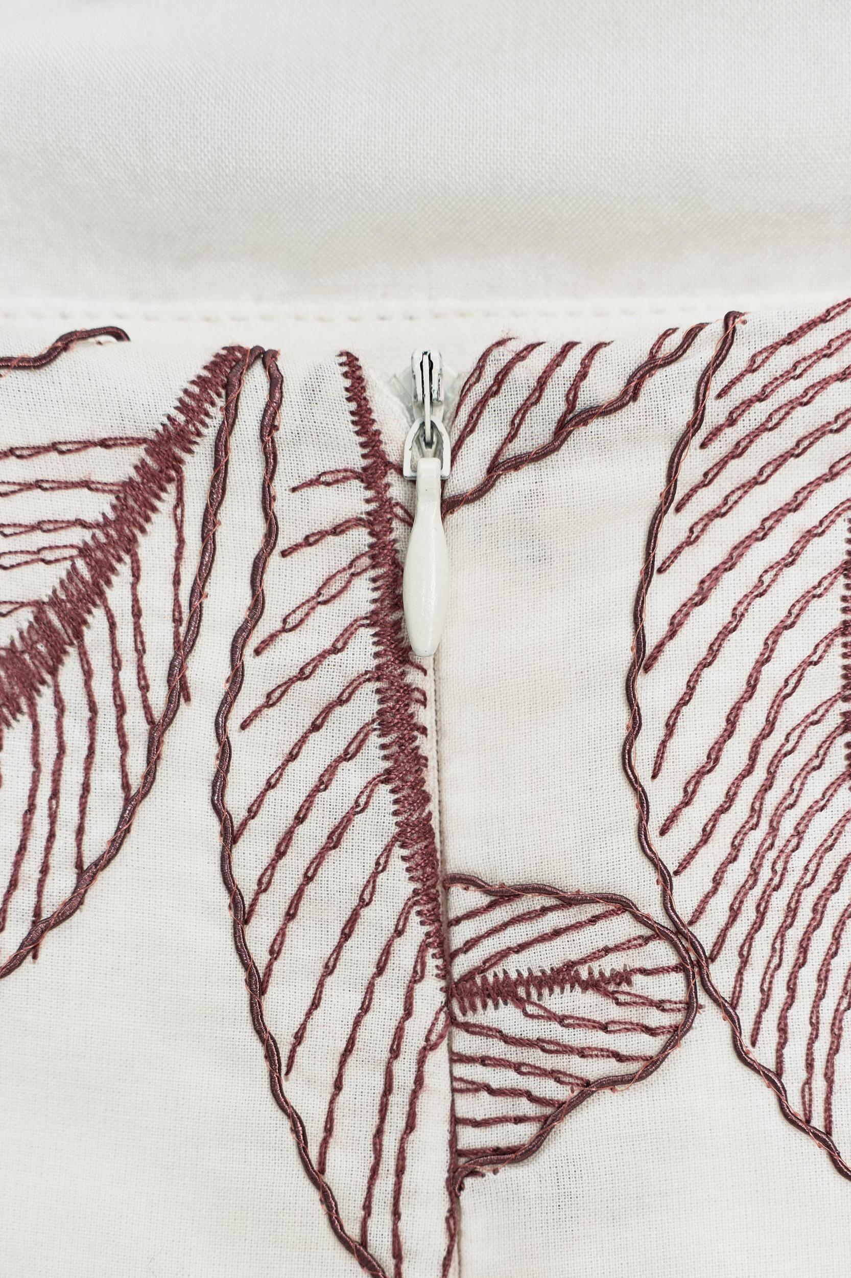 CUT OUT EMBROIDERED MIDI DRESS Product Image