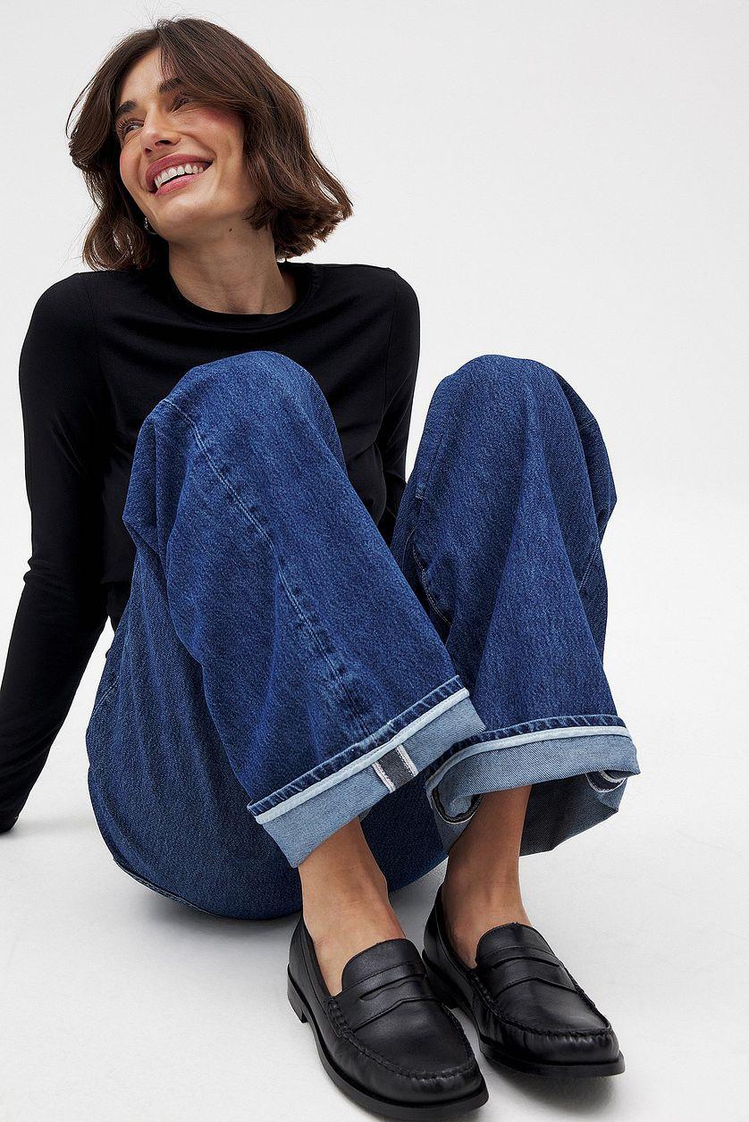 Fold Up Loose Denim Blue Product Image