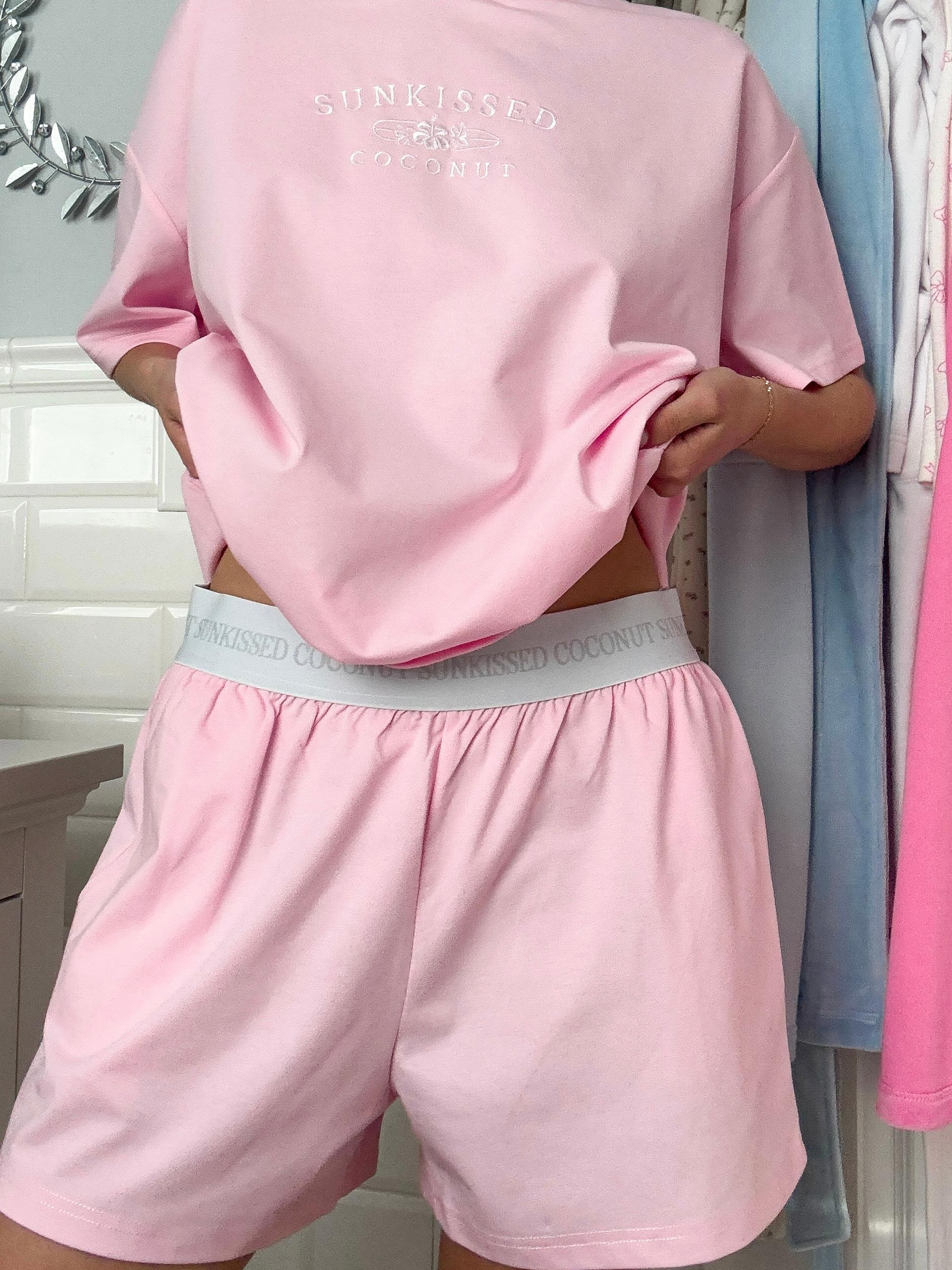 Blair Pink Basic Watercolor Shorts Product Image