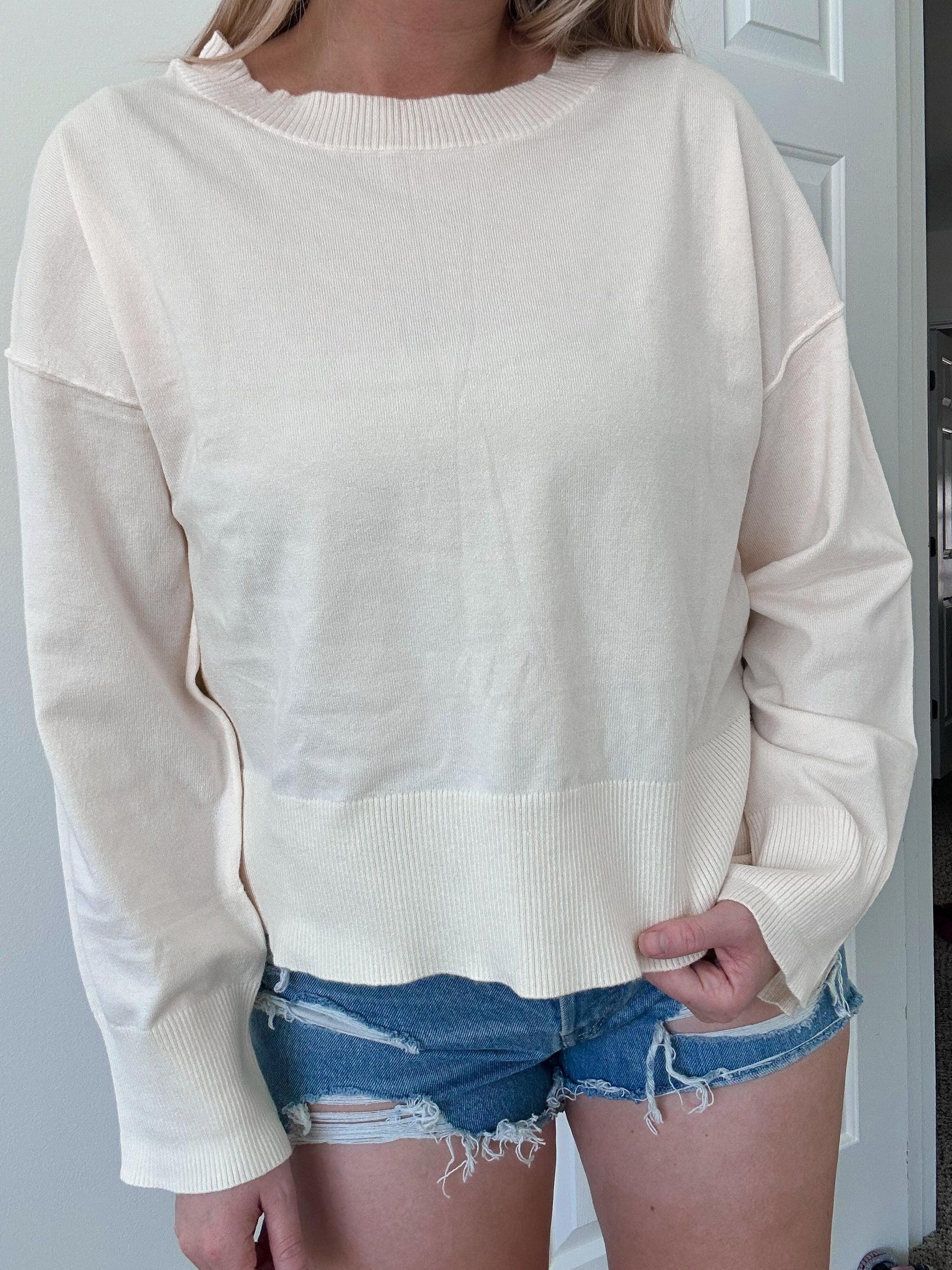 Ivory Buttery Soft Sweater Product Image
