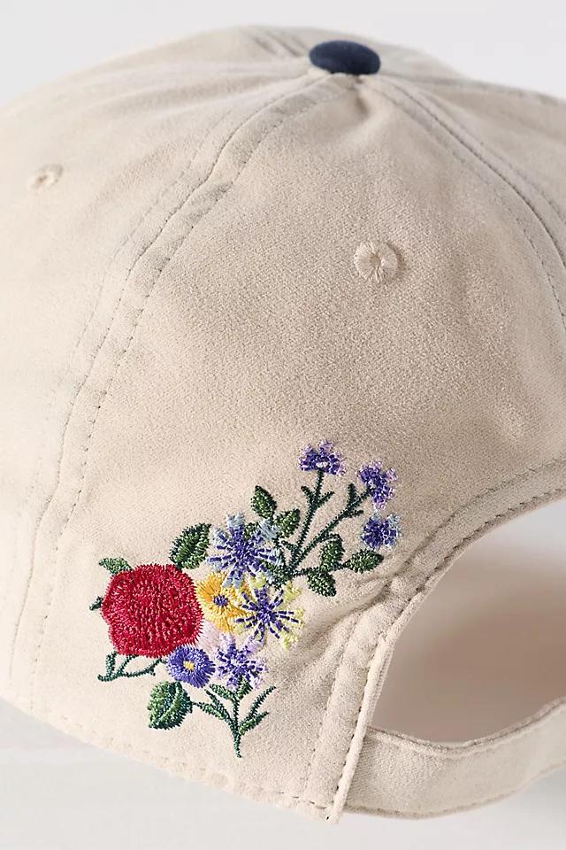 '47 Faux-Suede Floral Baseball Cap Product Image