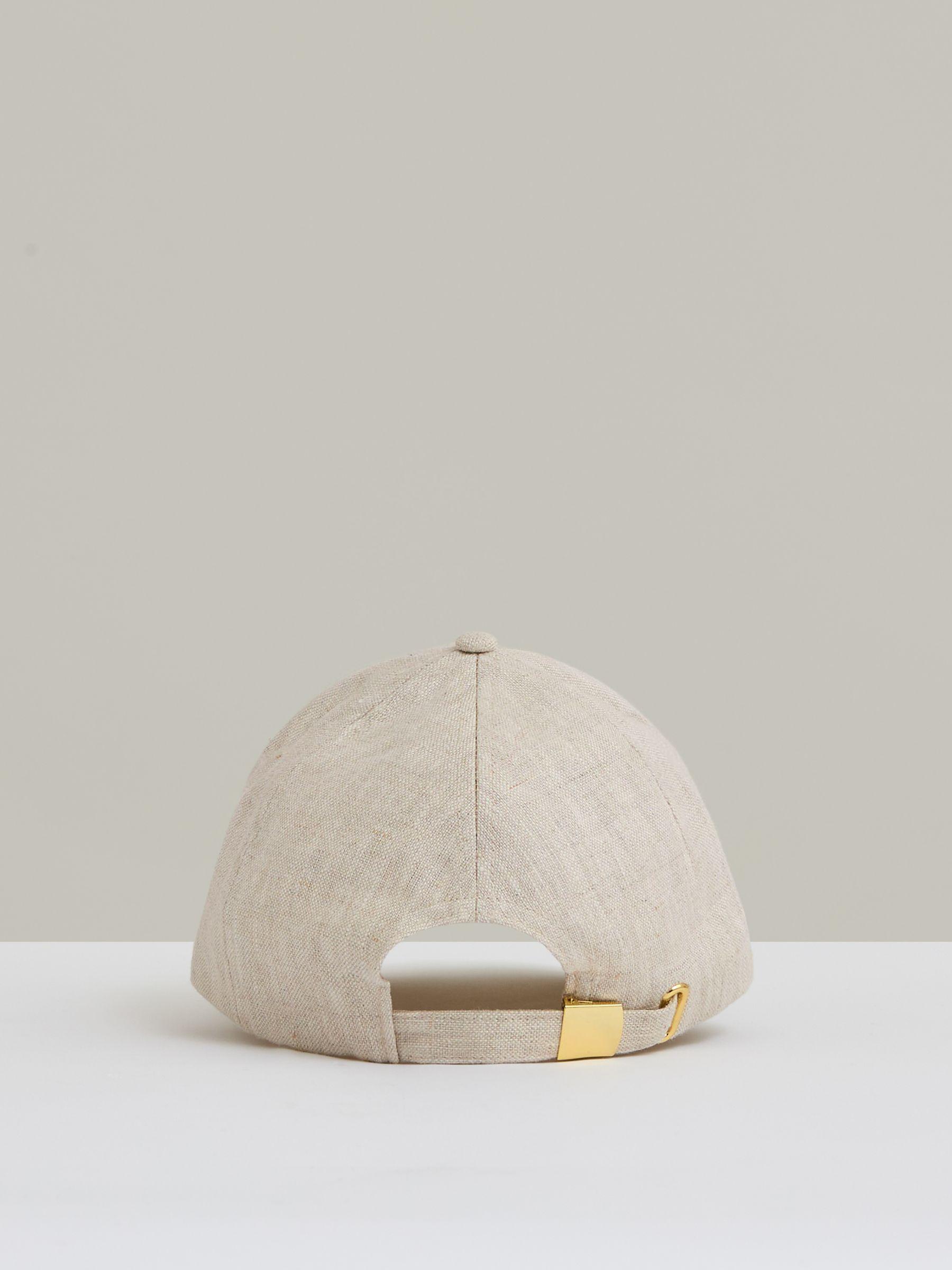 Linen Logo Baseball Cap in Neutral Product Image