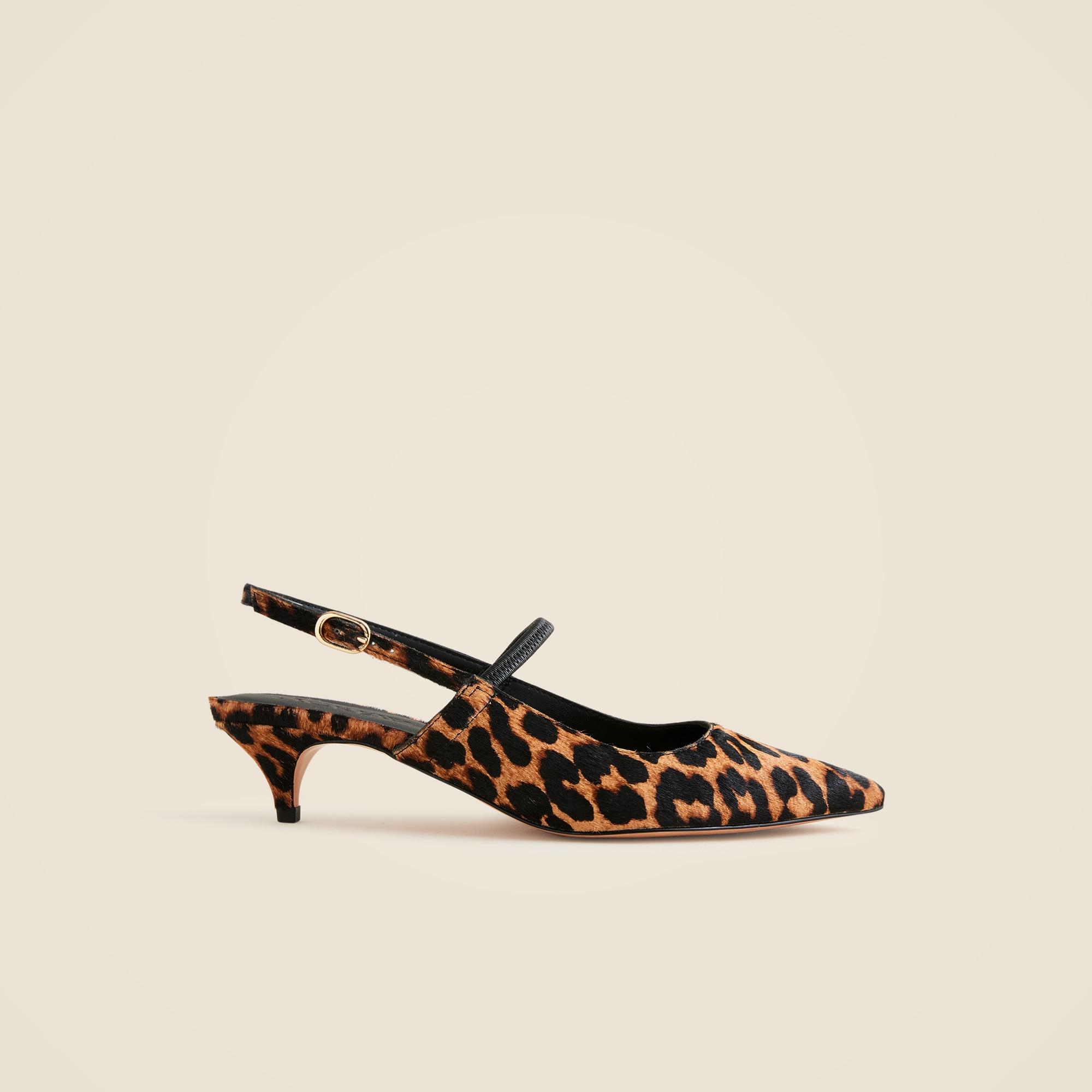 Robin slingback kitten heels in printed calf hair Product Image
