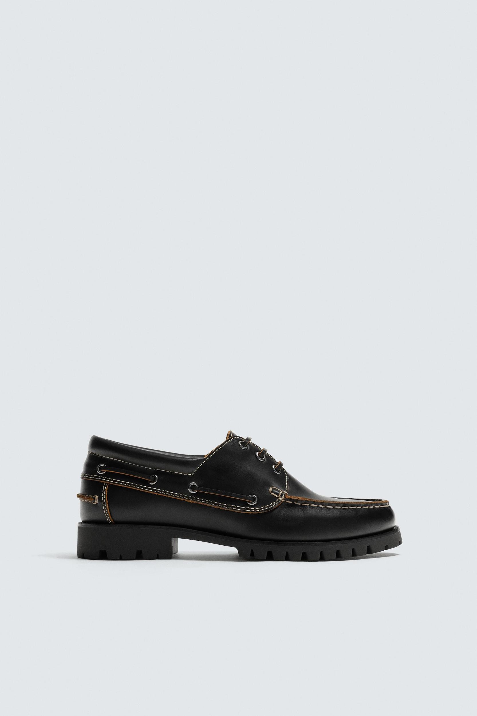 LEATHER BOAT SHOES Product Image