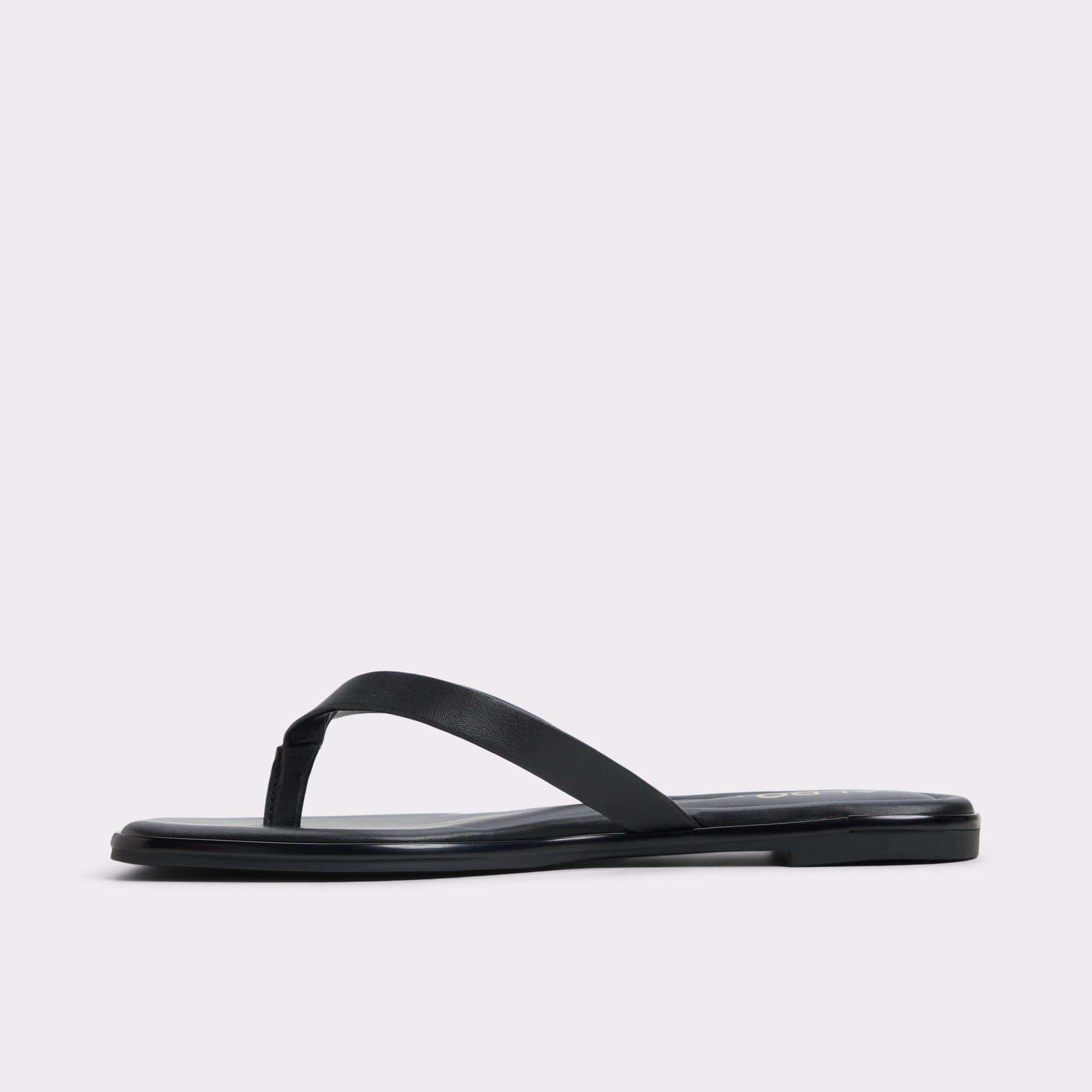 Theao Black Women's Flat Sandals | ALDO US Product Image