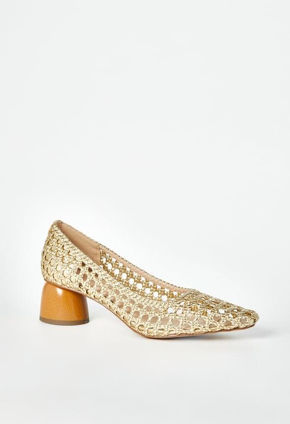 JustFab Margaux Platform Loafer Pump Womens Black/ White Size 8.5 Product Image