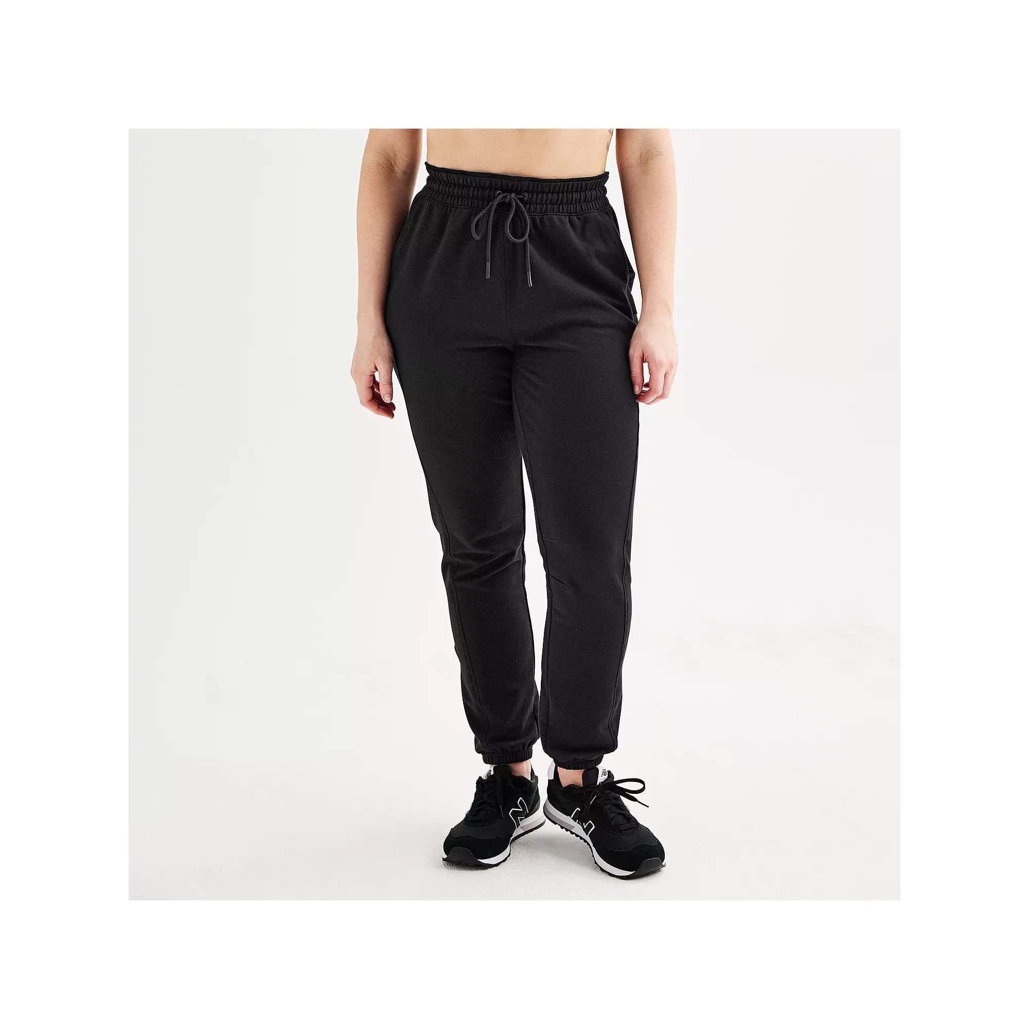 Women's FLX Embrace High-Rise Boyfriend Joggers, Size: Small Short, Mineral Black Product Image