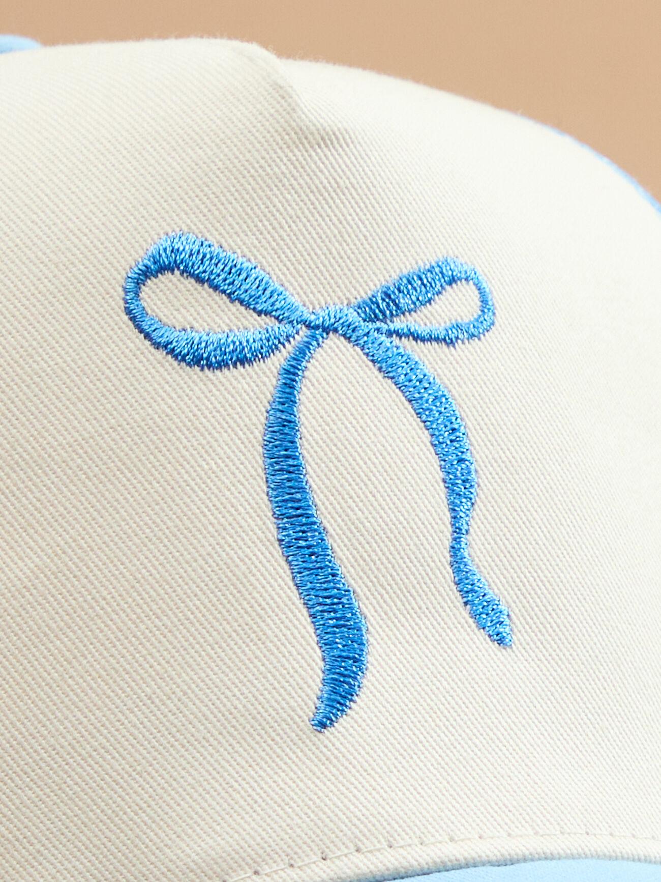 Embroidered Bow Trucker Hat Product Image