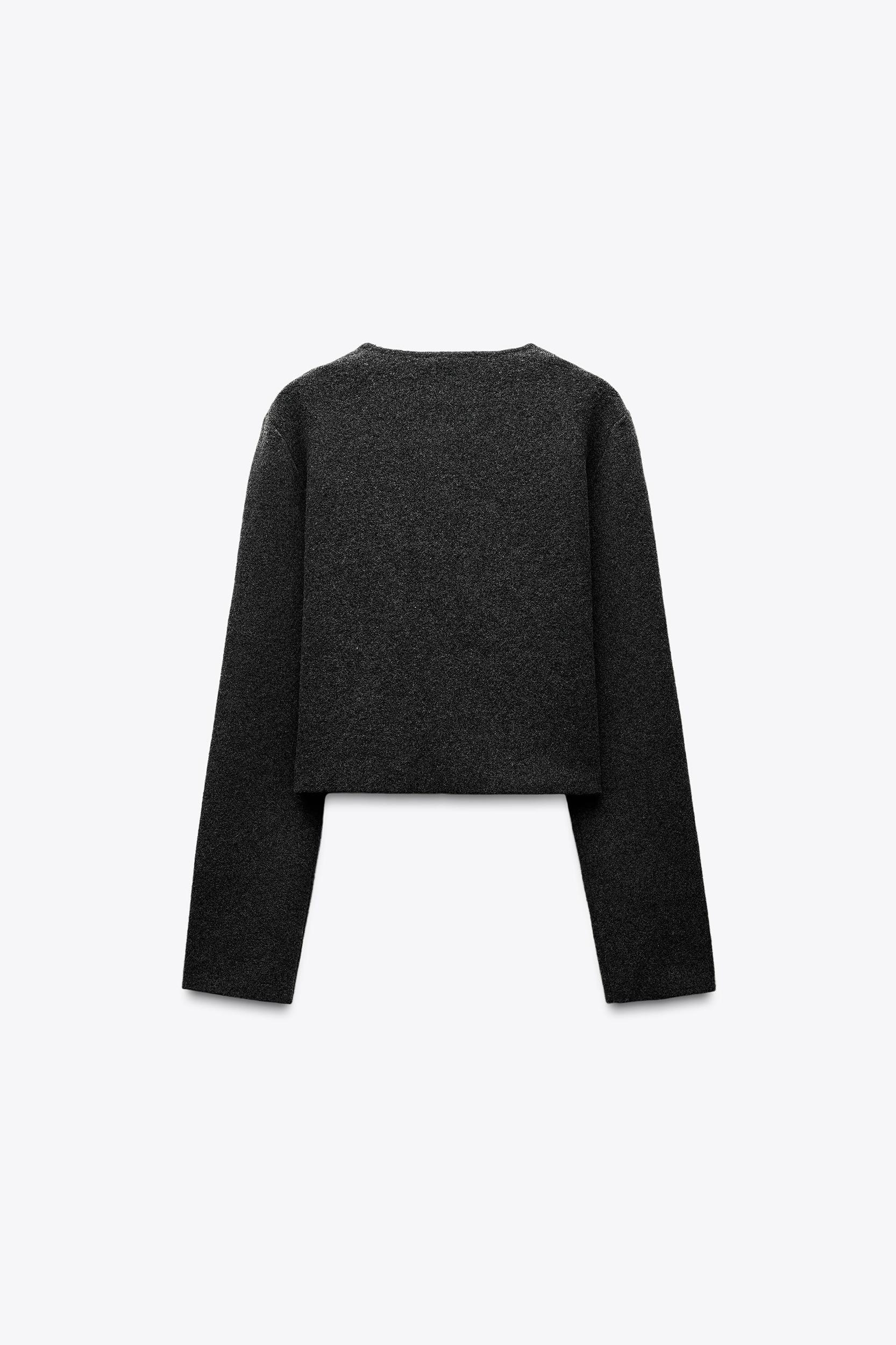PLAIN CROPPED CARDIGAN Product Image