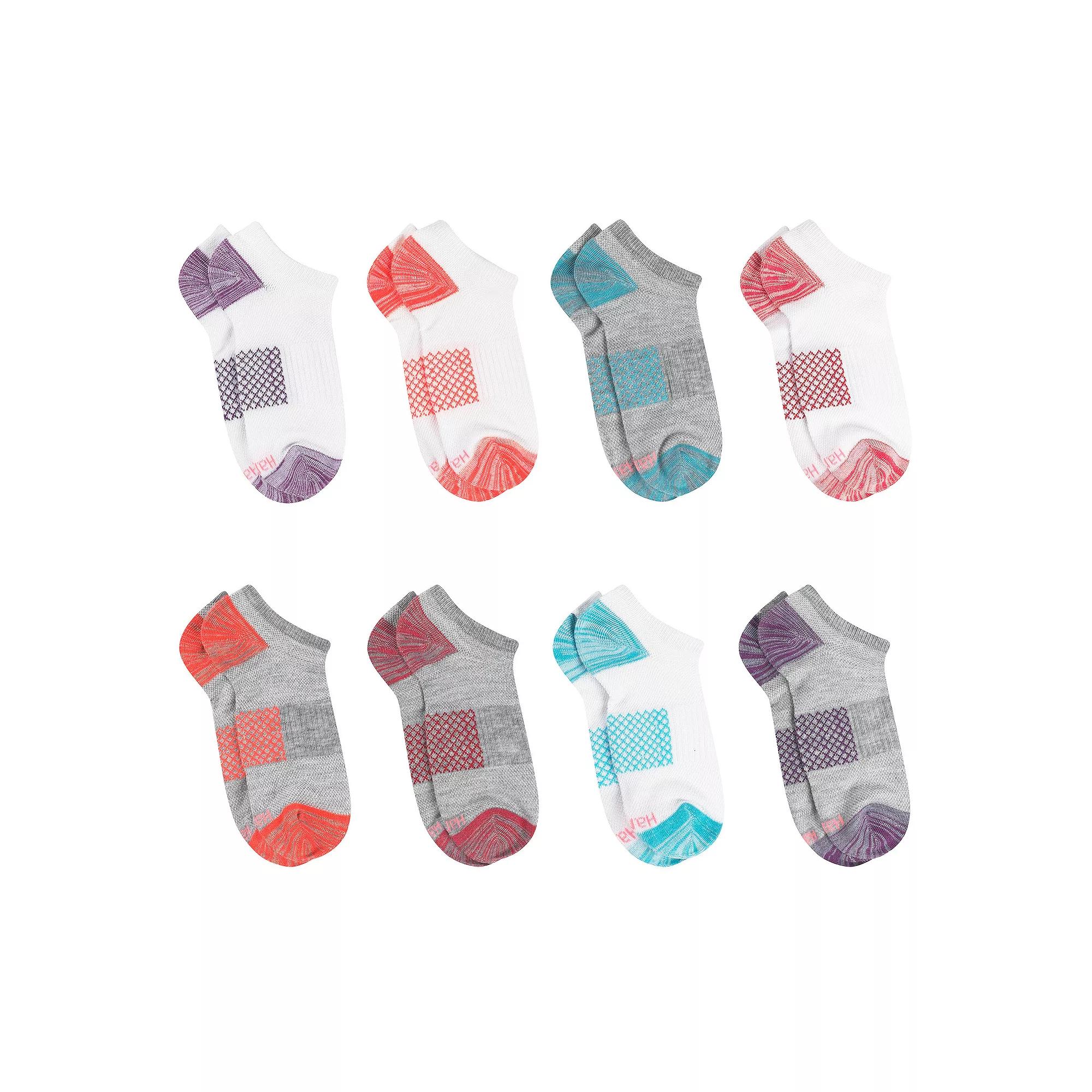 Women's Hanes® 8 Pairs Ultimate Moisture Wicking No Show Socks - HWUBN8,  Product Image