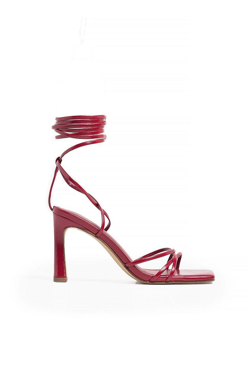 Squared Toe Strappy Heels Product Image