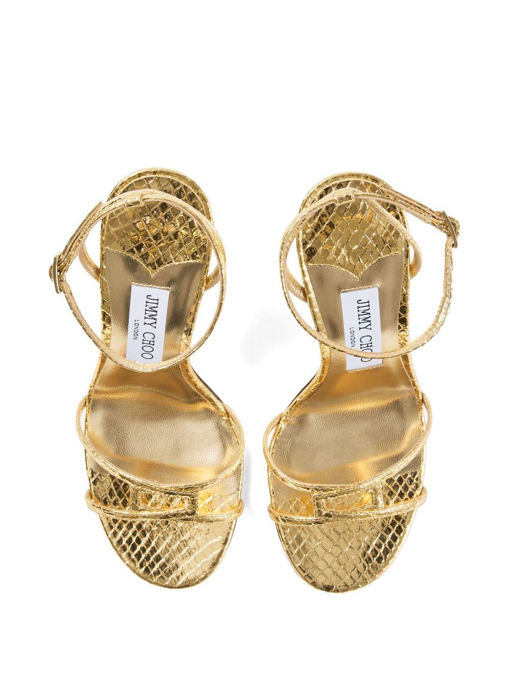 metallic heeled sandals Product Image