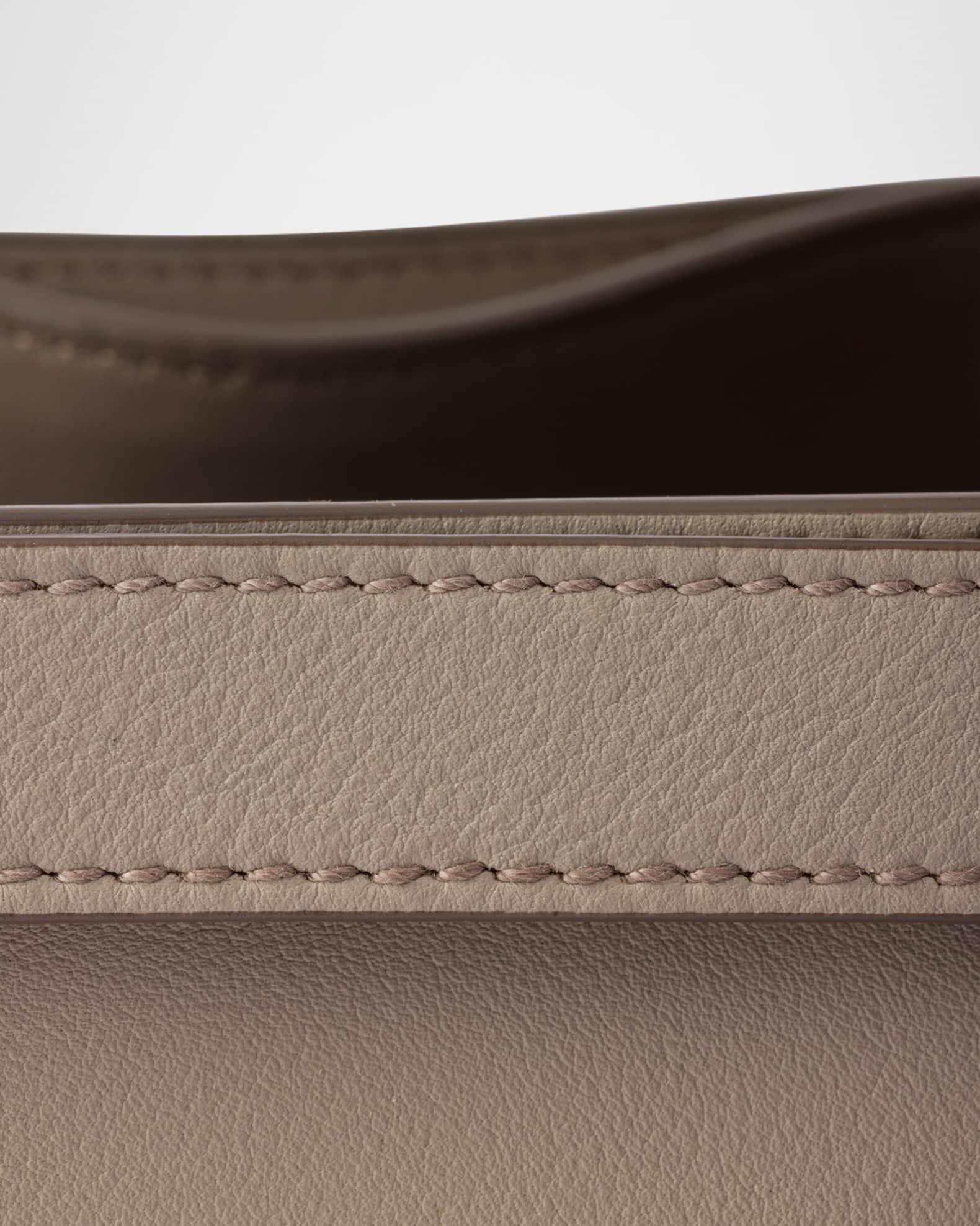 Small Buckle Leather Handbag with Double Belt Product Image