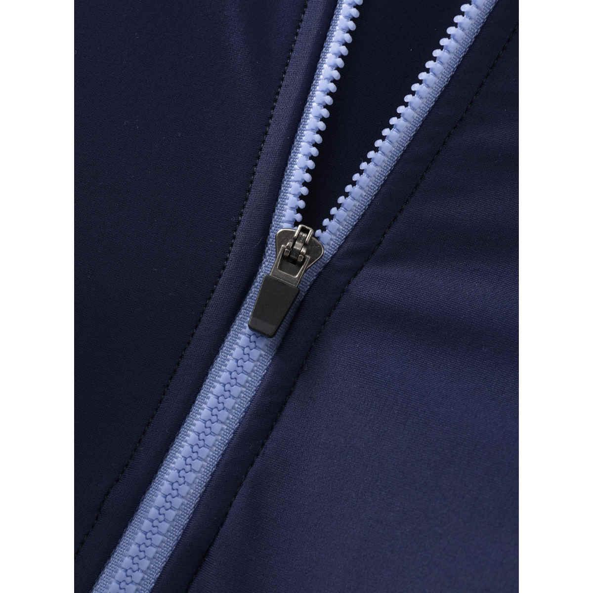 Plus Size Floral Zipper Color Contrast One Piece Swimsuit Women's Swimwear Midnight Resort Contrast Curve Bathing Suits High stretch One Pieces BloomChic 28/5X Product Image