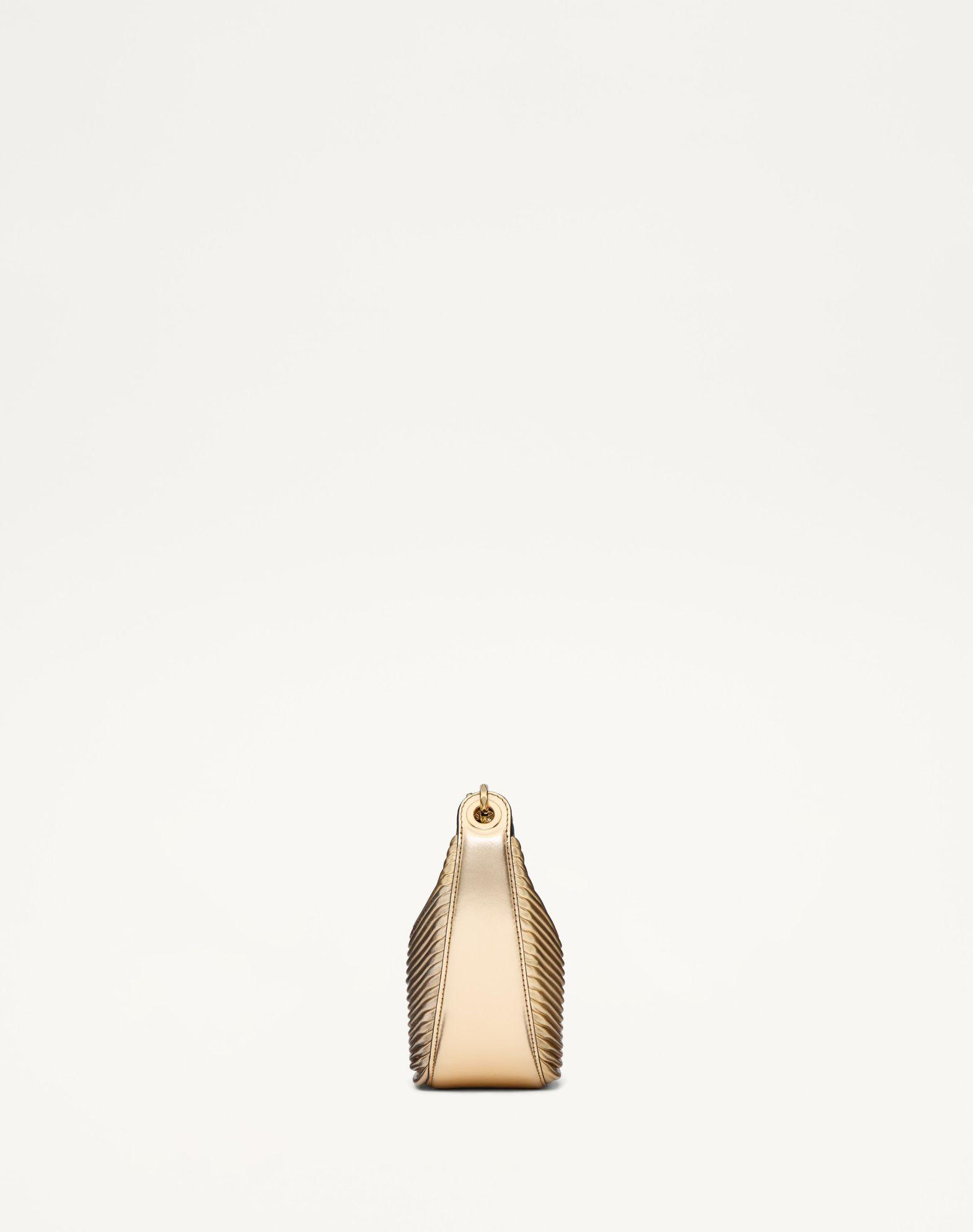 Mini Vlogo Moon Hobo Bag In Metallic-Effect Nappa Leather With Chain Product Image