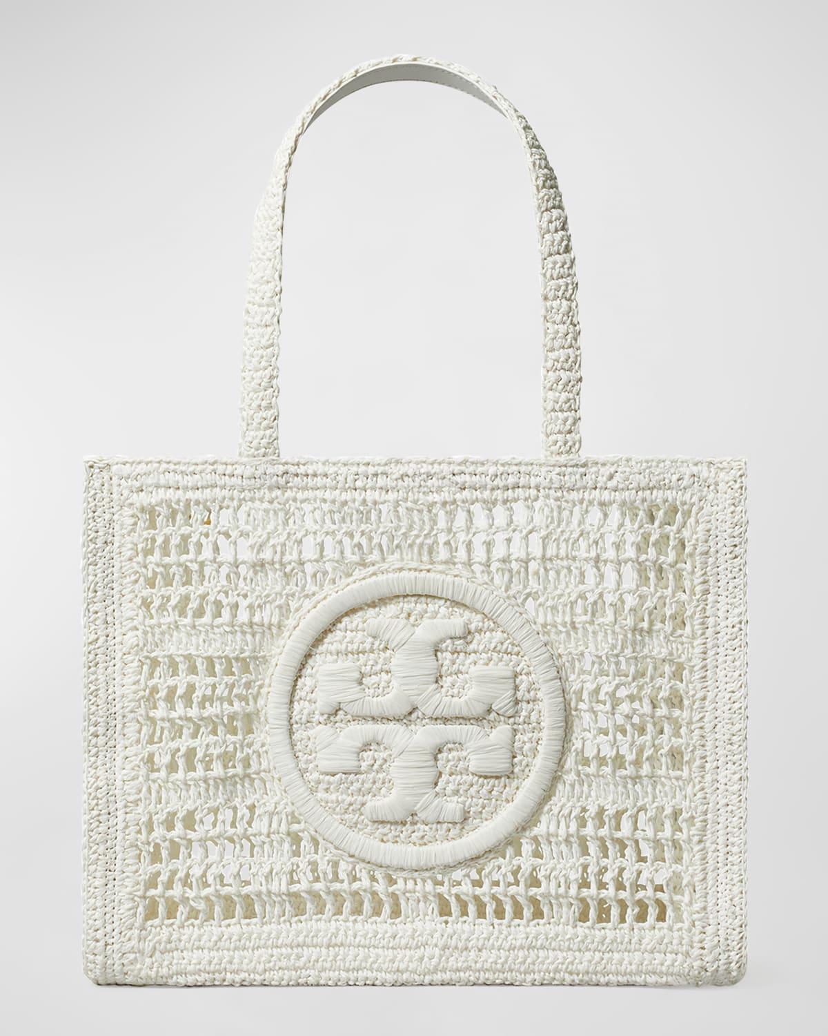 Womens Small Ella Crochet Straw Tote Bag Product Image