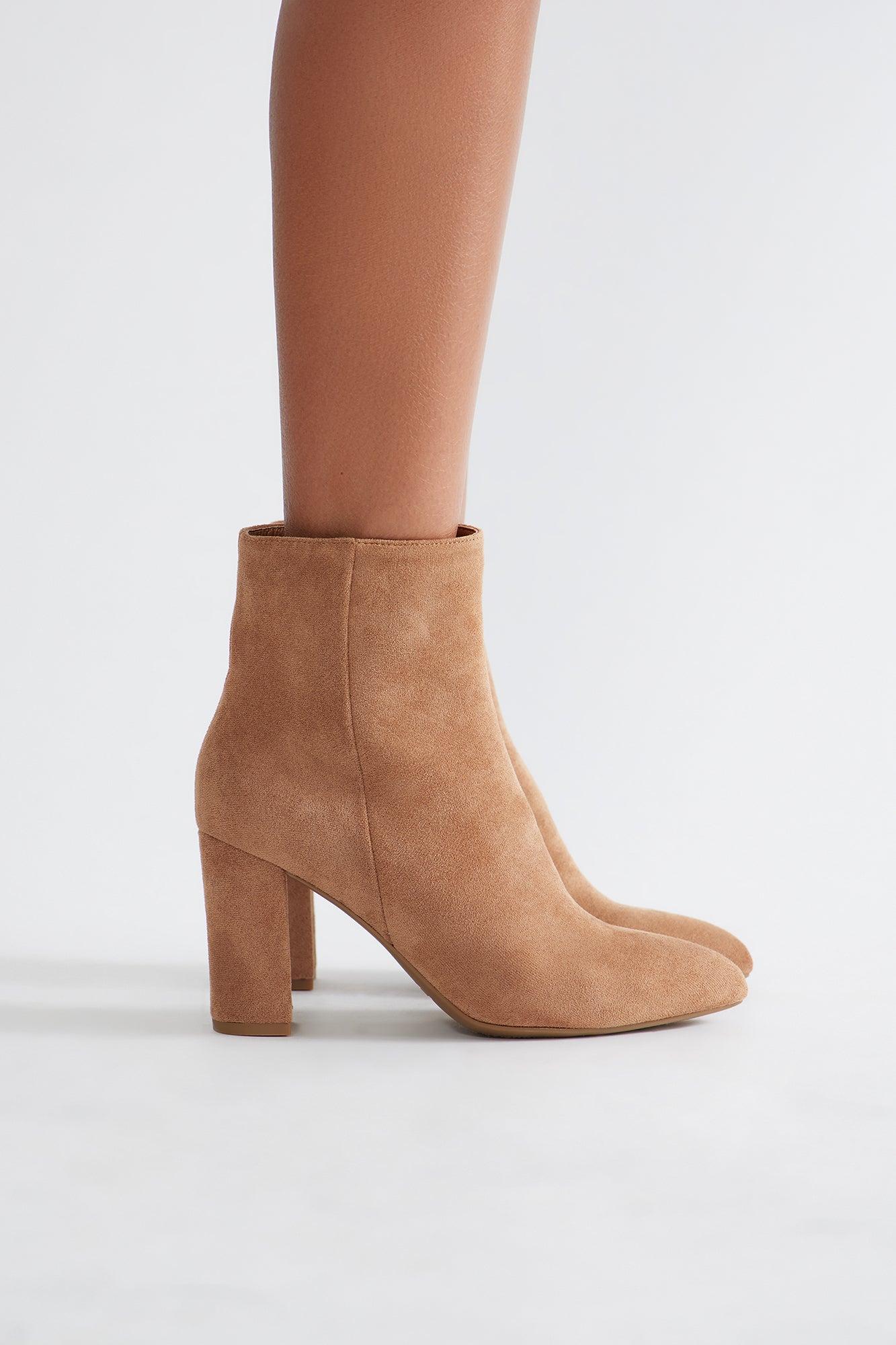 Park Faux Suede Booties - Camel Female Product Image