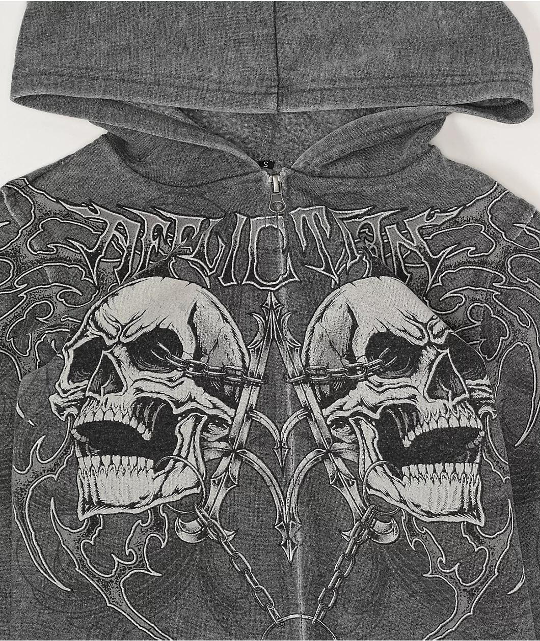 Affliction Shred Fest Black Zip Hoodie Product Image