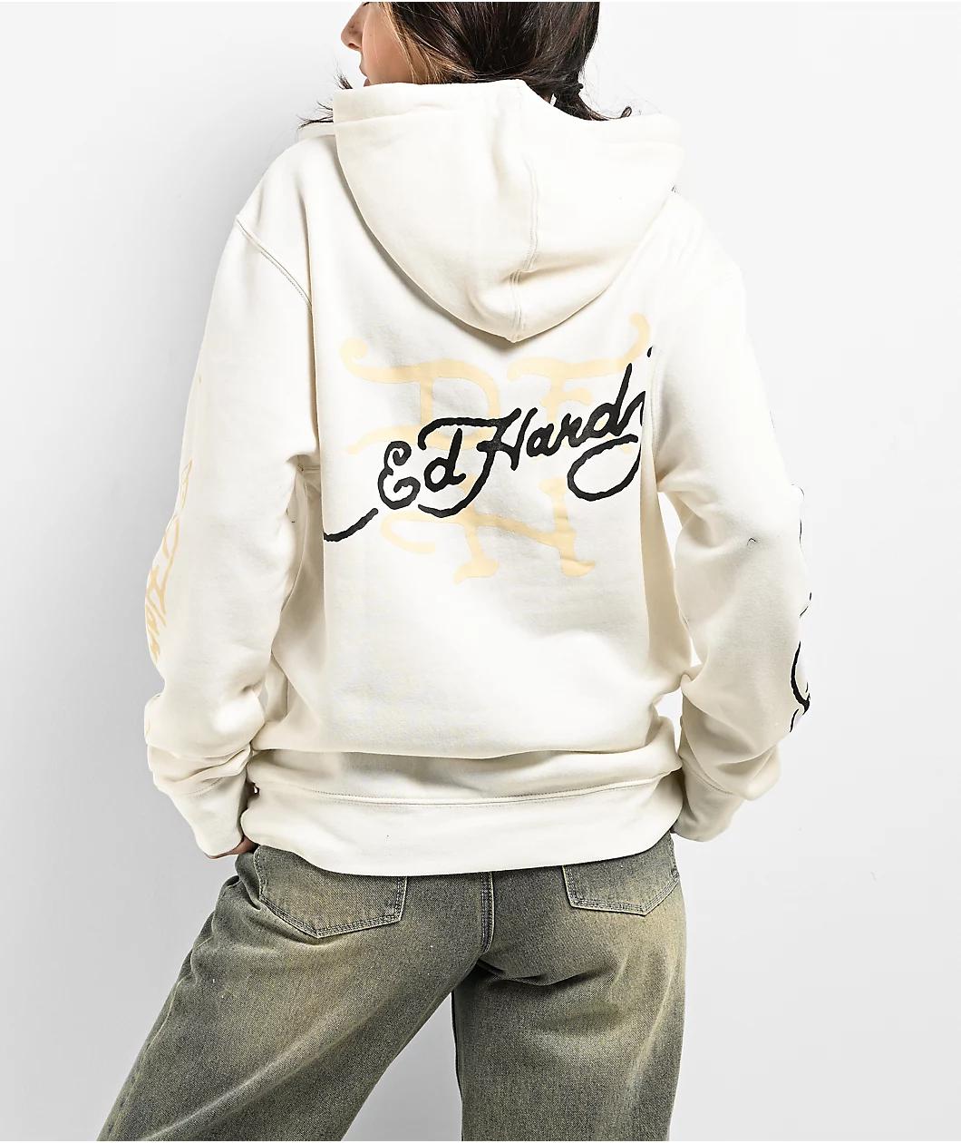 Ed Hardy Japan Dragon White Hoodie Product Image