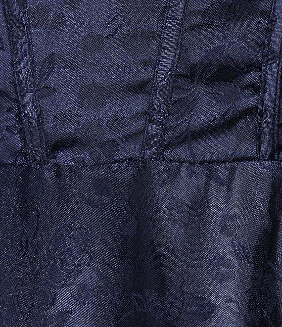 B. Darlin Sleeveless Spaghetti Strap Scoop Neck Back Lace Up Long Dress Product Image