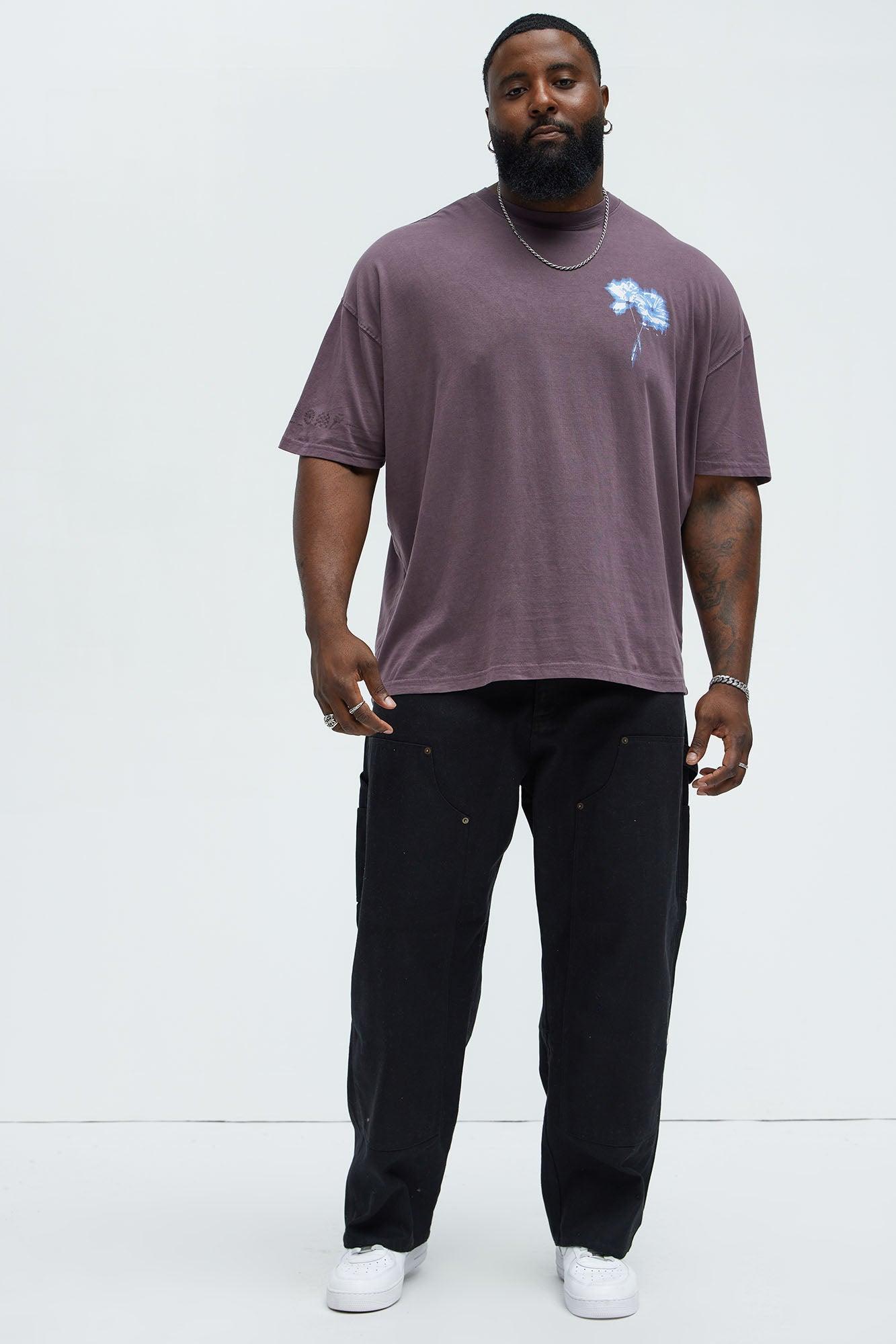 Cali Angel Oversized Short Sleeve Tee - Purple Product Image