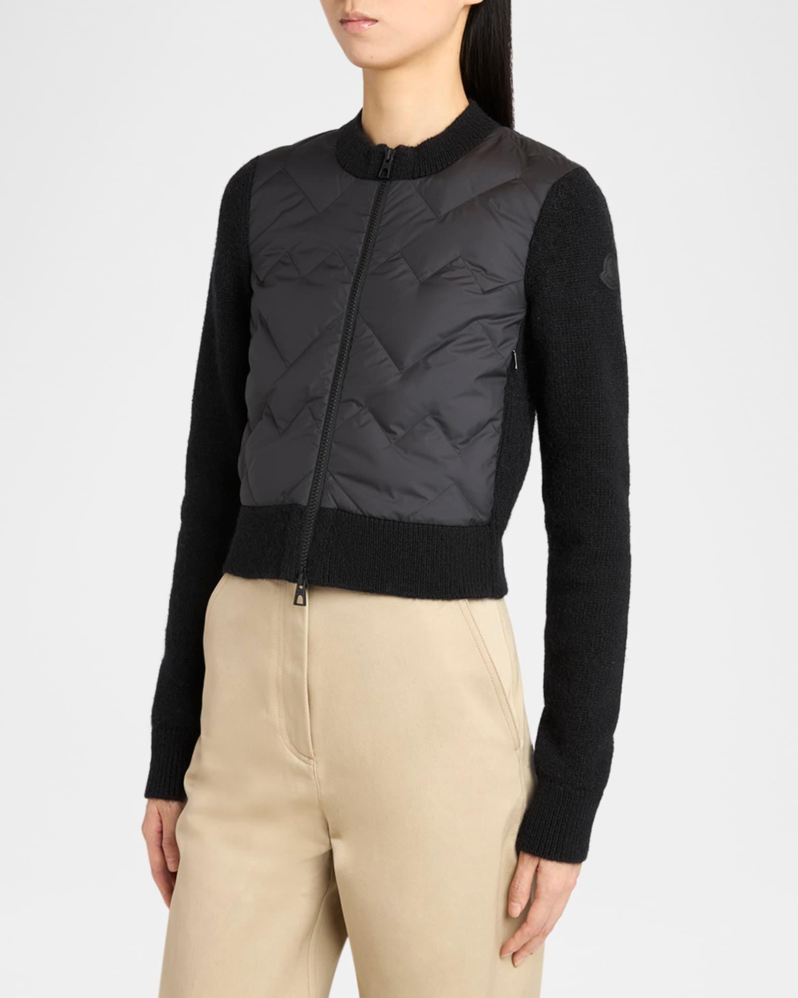 Padded Wool Zip-Up Cardigan  Product Image