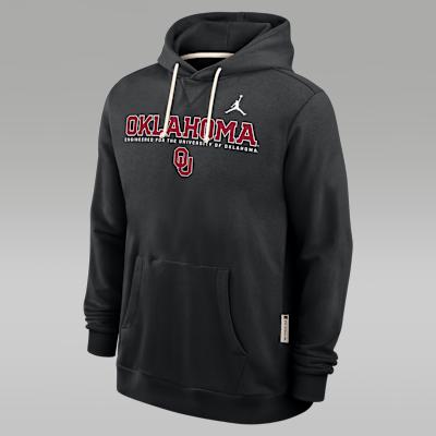 Men's Oklahoma Sideline Jordan Brand Dri-FIT College Pullover Hoodie Product Image