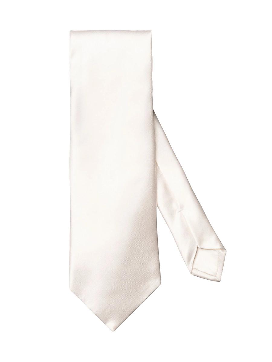 Mens Solid Satin Silk Tie Product Image