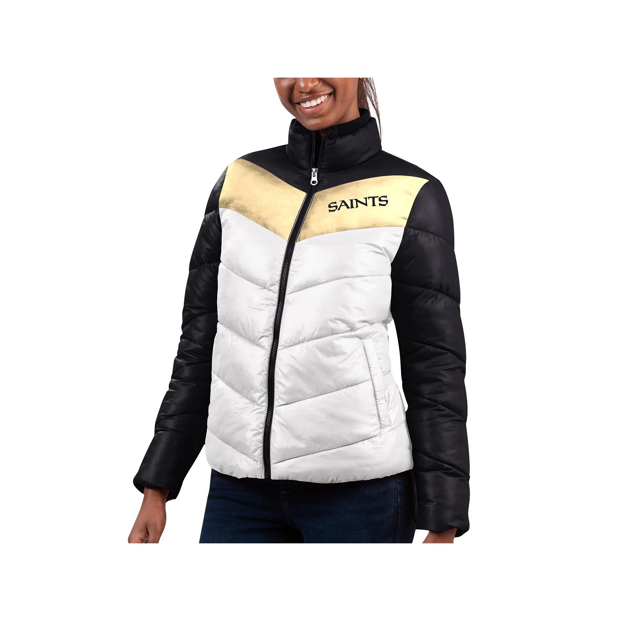 Women's G-III 4Her by Carl Banks  White/Black Las Vegas Raiders New Star Quilted Full-Zip Jacket, Size: Small, Lvr White Product Image