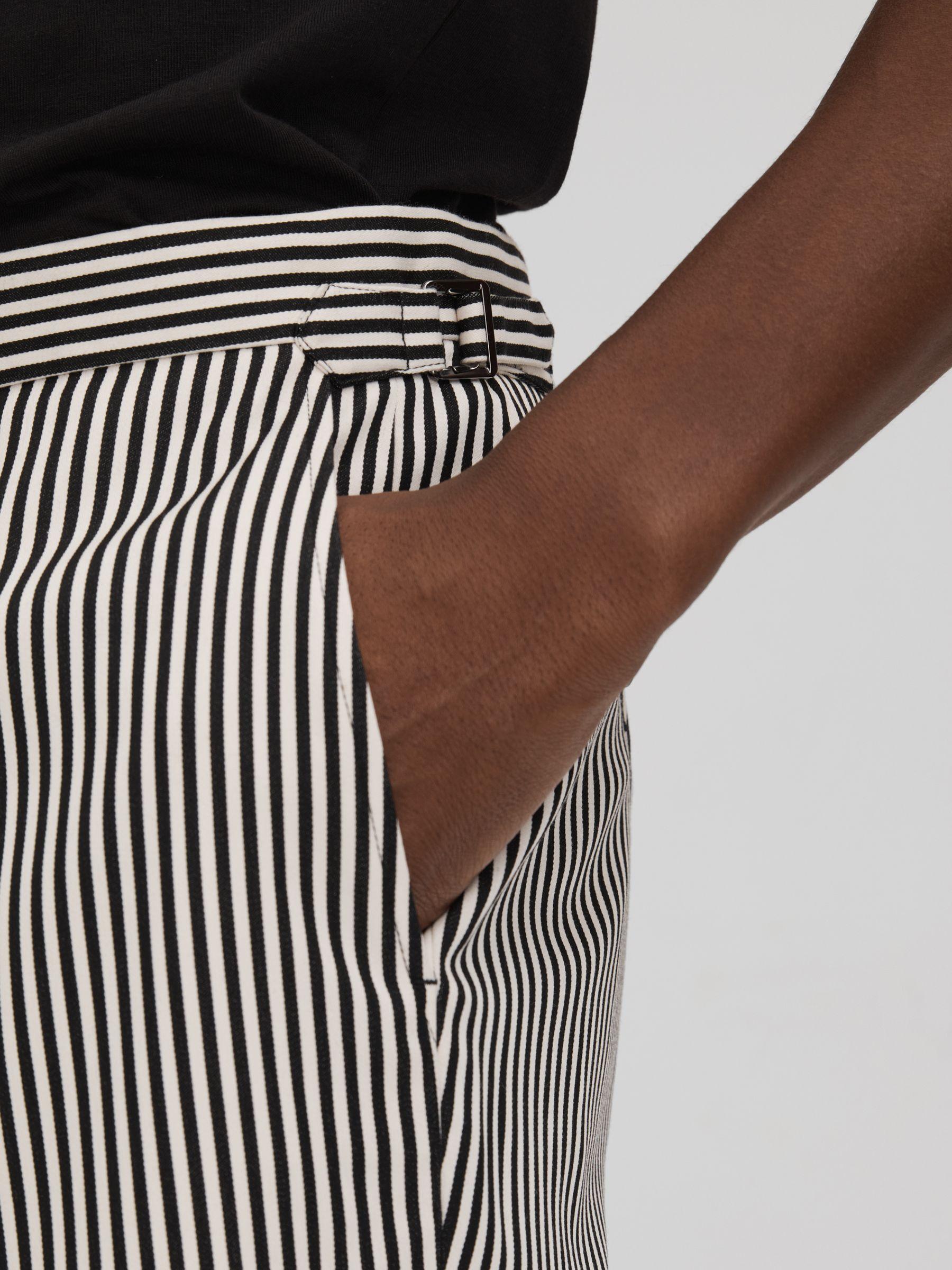 Striped Adjuster Shorts in Black/White Product Image