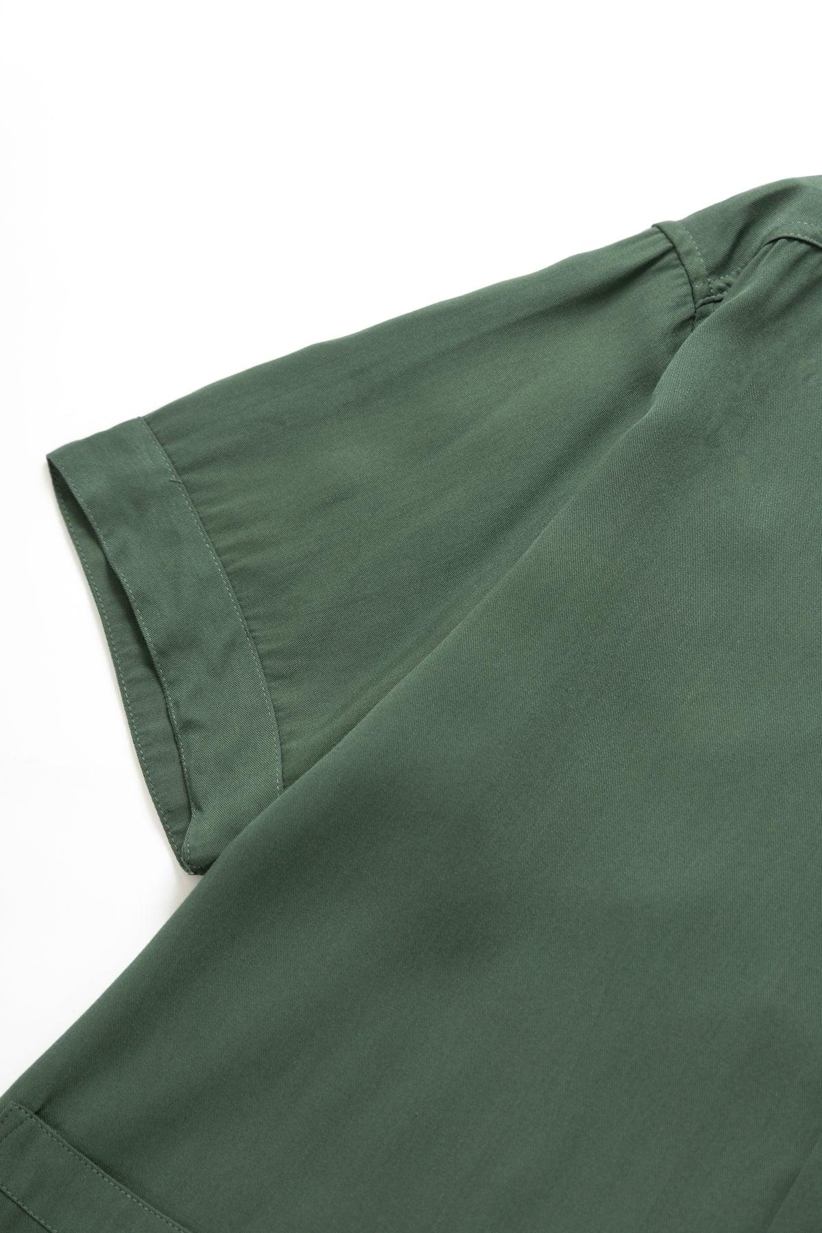 Non Stock MFG - Short Sleeve Rayon Shirt- Green Product Image