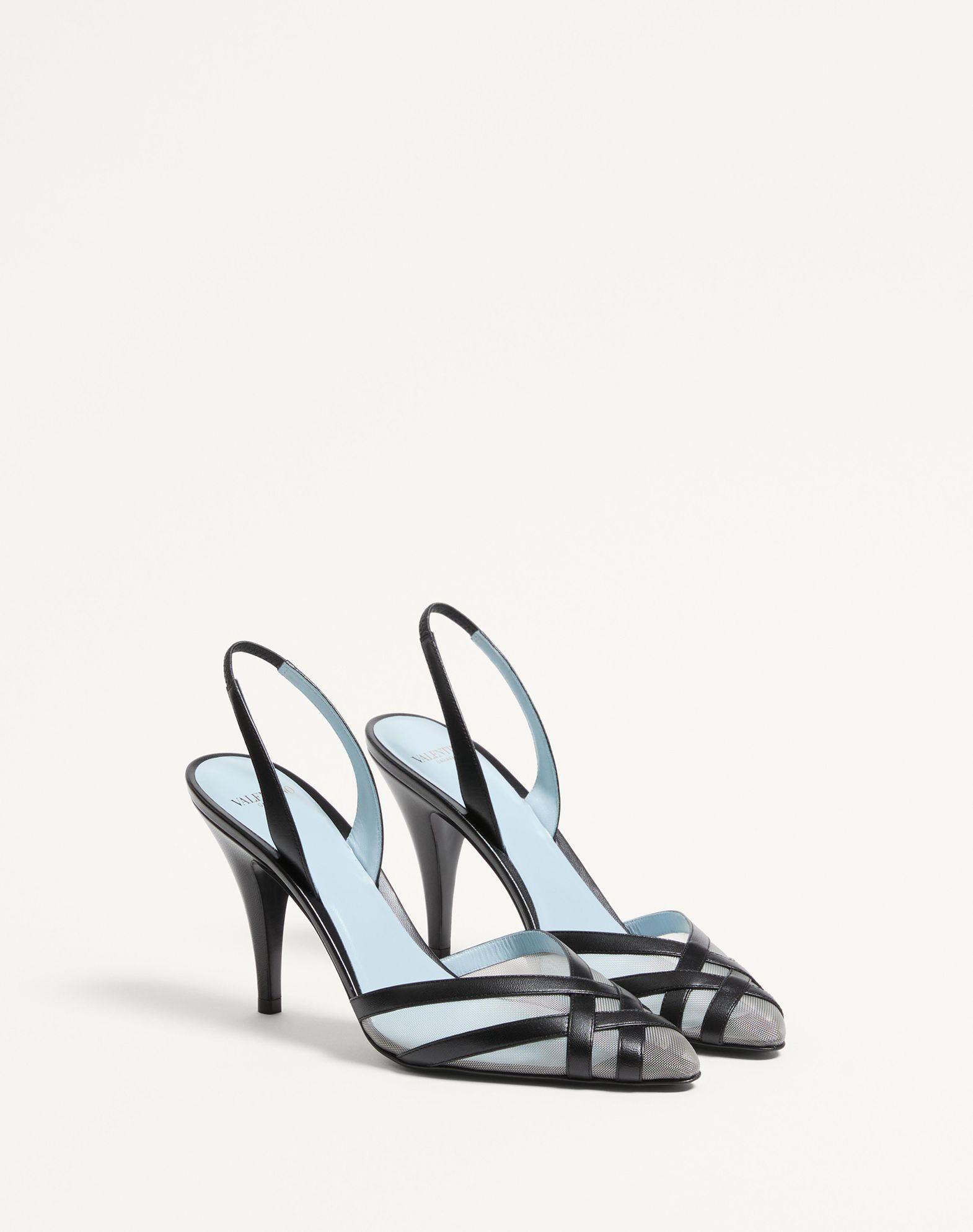 Impudance Slingback Pumps In Kidskin And Mesh 90Mm Product Image