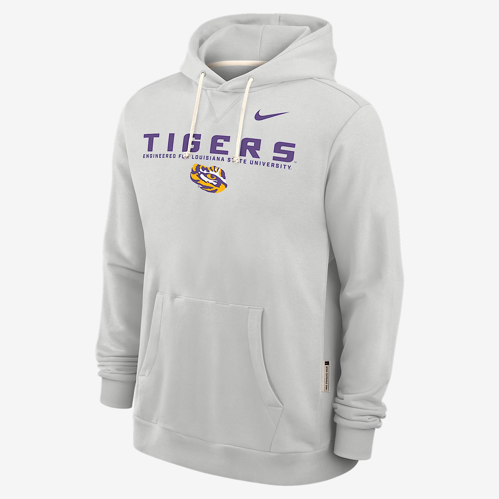 LSU Sideline Nike Mens Dri-FIT College Pullover Hoodie | 03AZ0BBLSN-HSY Product Image