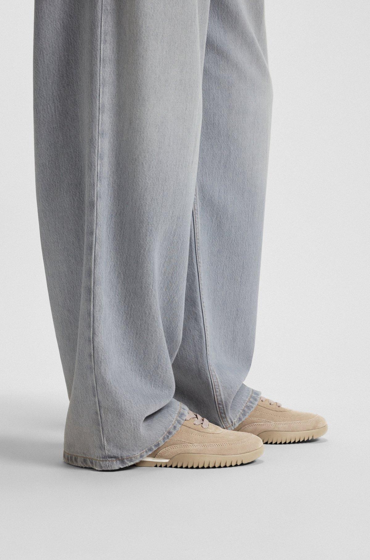 Suede trainers with leather backtab Product Image