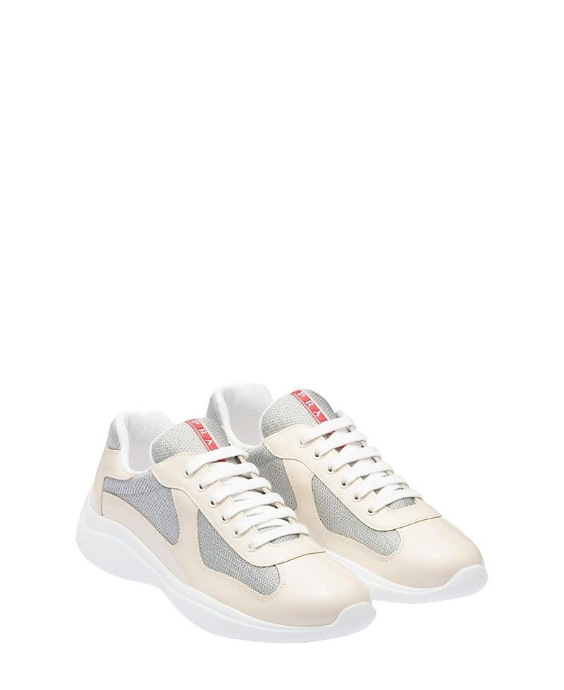 Prada Mens Americas Cup Patent Leather and Bike Fabric Sneakers Product Image