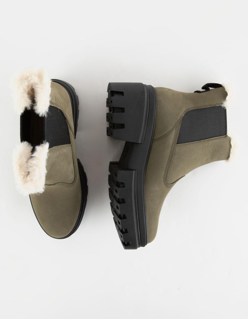 TIMBERLAND Everleigh Warm Lined Chelsea Womens Boots - OLIVE Product Image