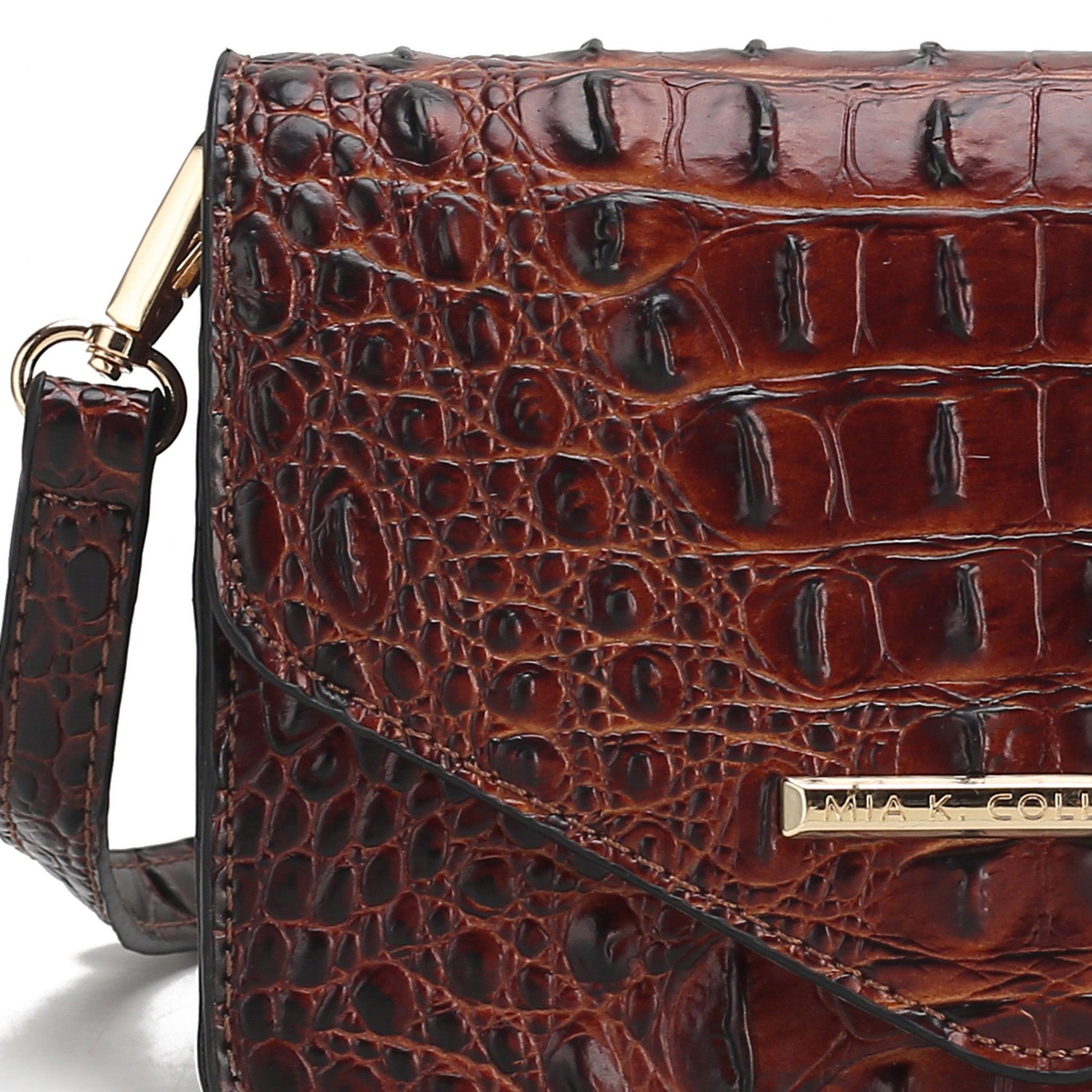 MKF Collection Women's Vanta Solid Croc Saddle Bag Female Product Image