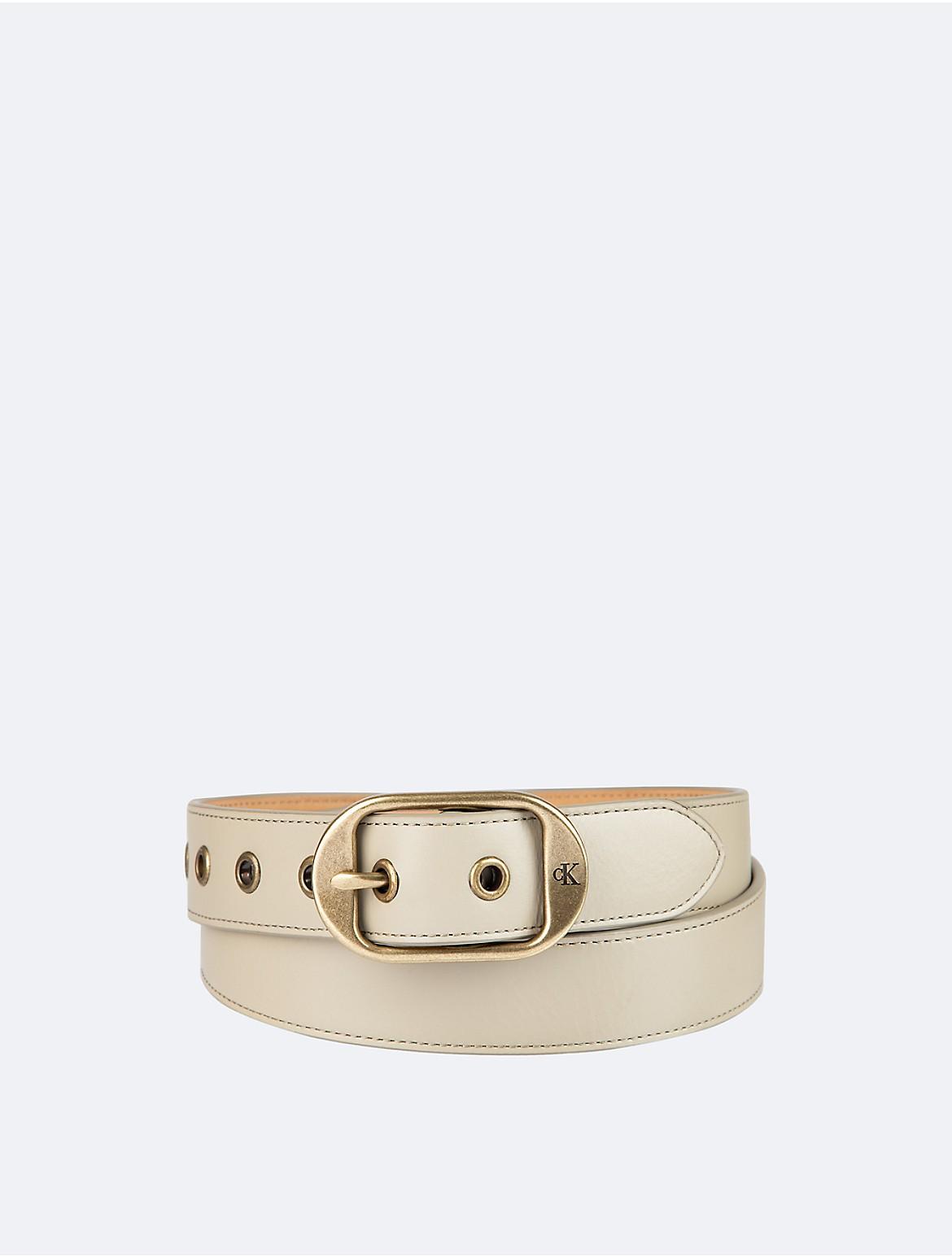 Calvin Klein Womens Forged Center Bar Belt - Neutral Product Image
