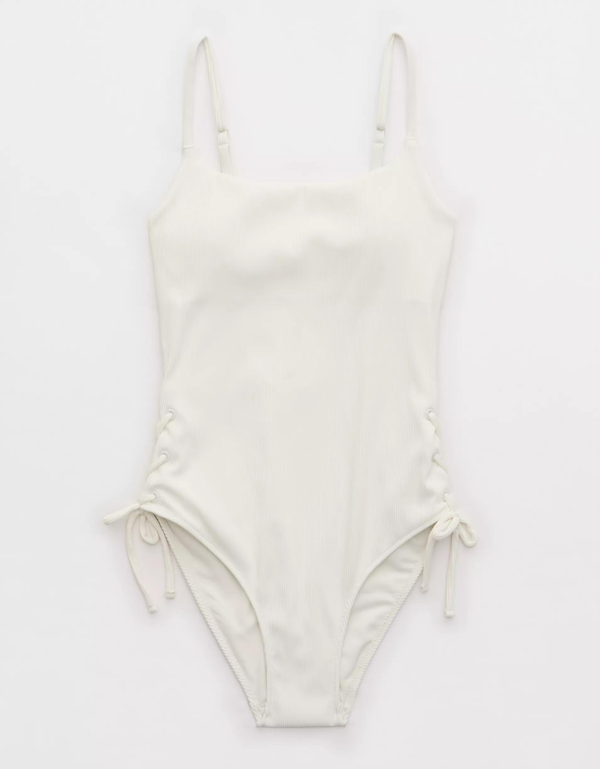 Aerie Ribbed Scoop One Piece Swimsuit Product Image