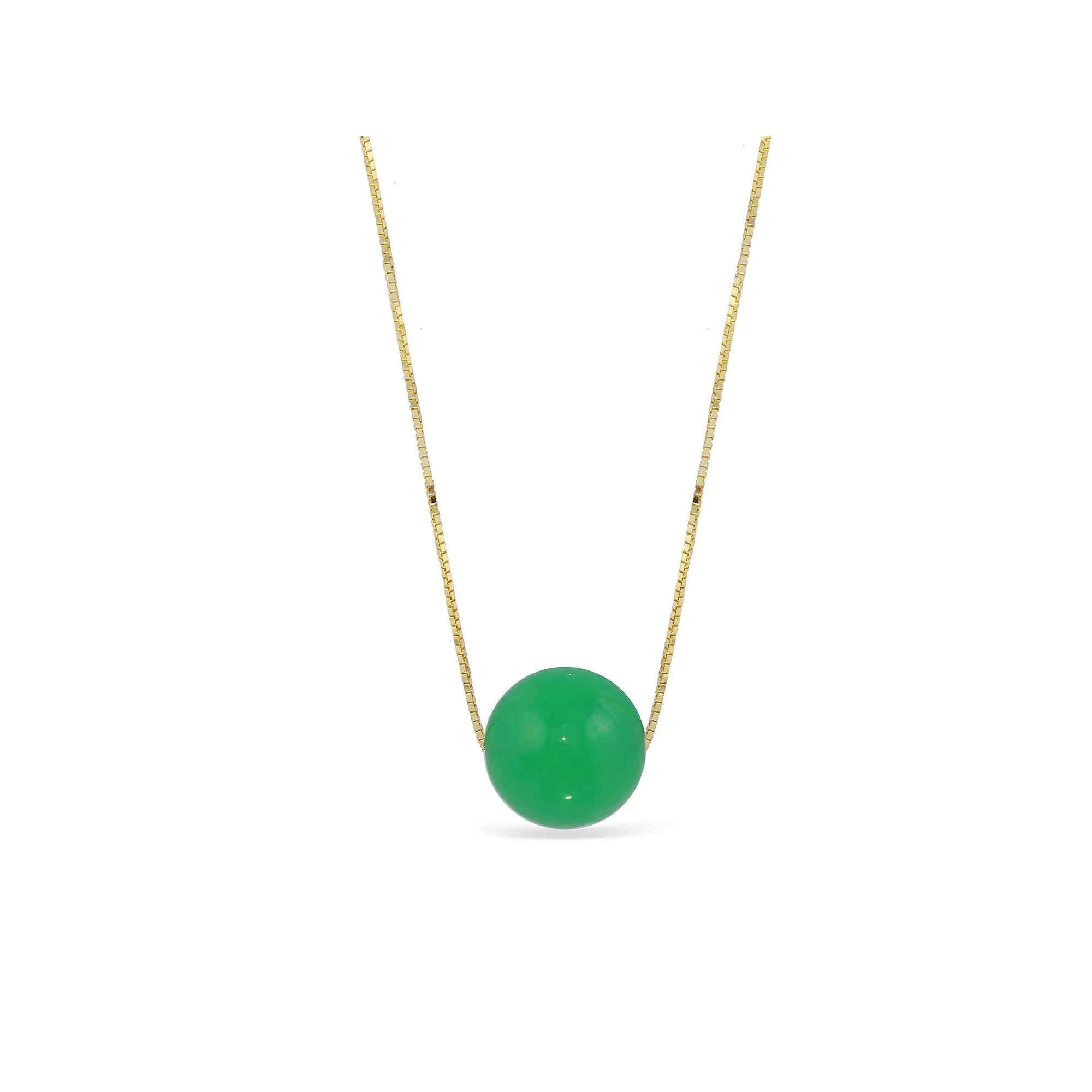 14k Gold Green Jade Pendant Necklace, Women's, Size: 18" Product Image