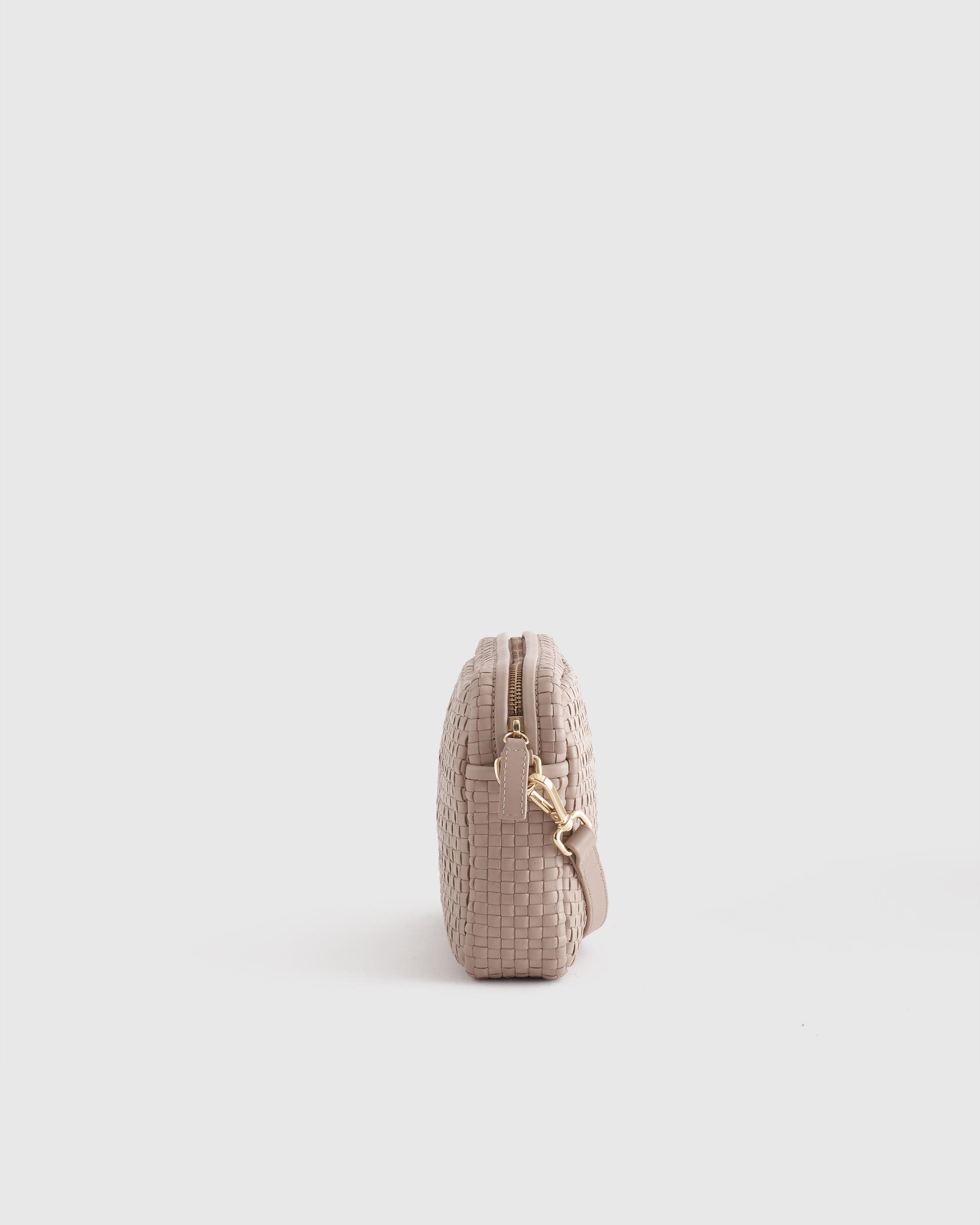 Quince | Women's Italian Leather Handwoven Crossbody Product Image