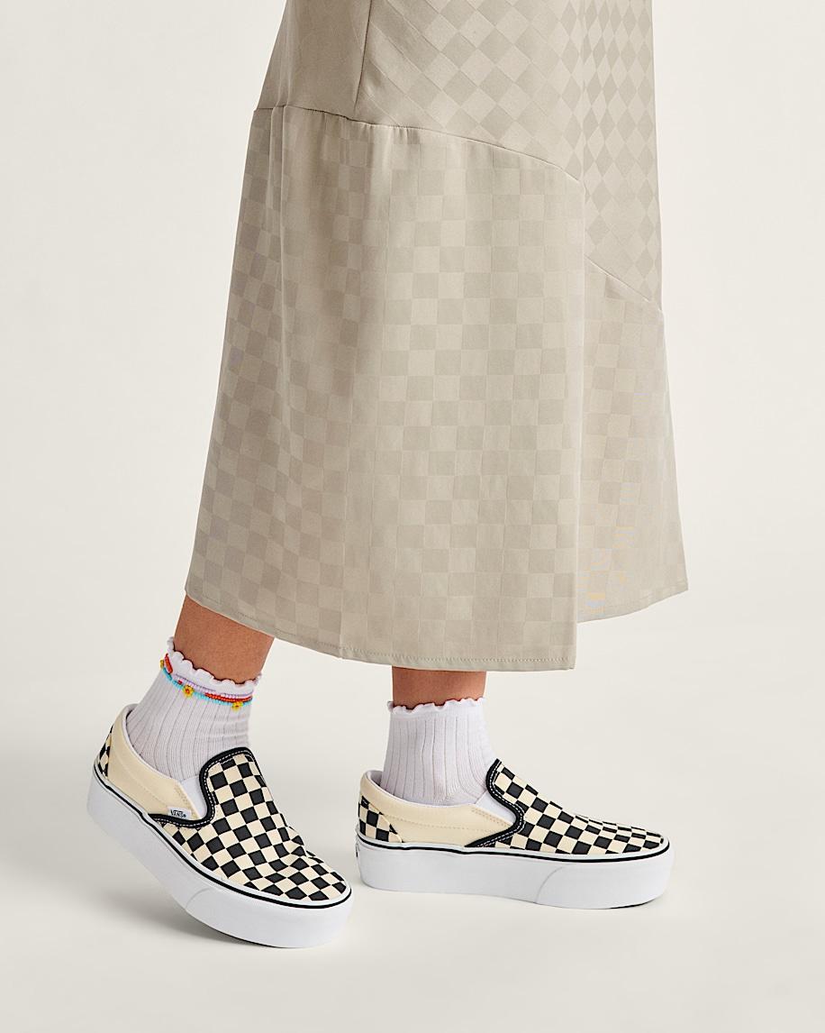 Vans | Classic Slip-On Stackform Checkerboard Black/Classic White Shoe Product Image