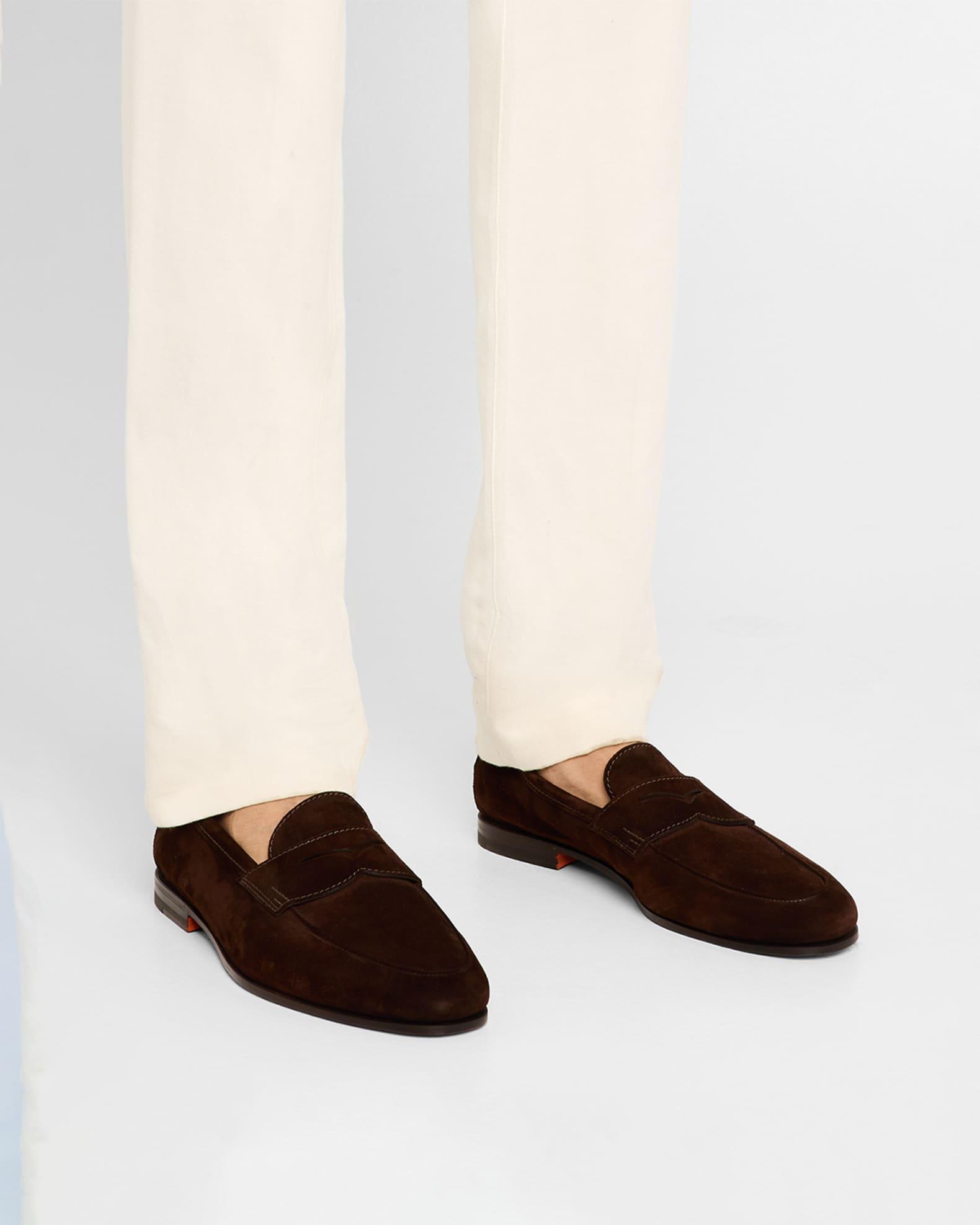 Men's Carlos Suede Penny Loafers Product Image