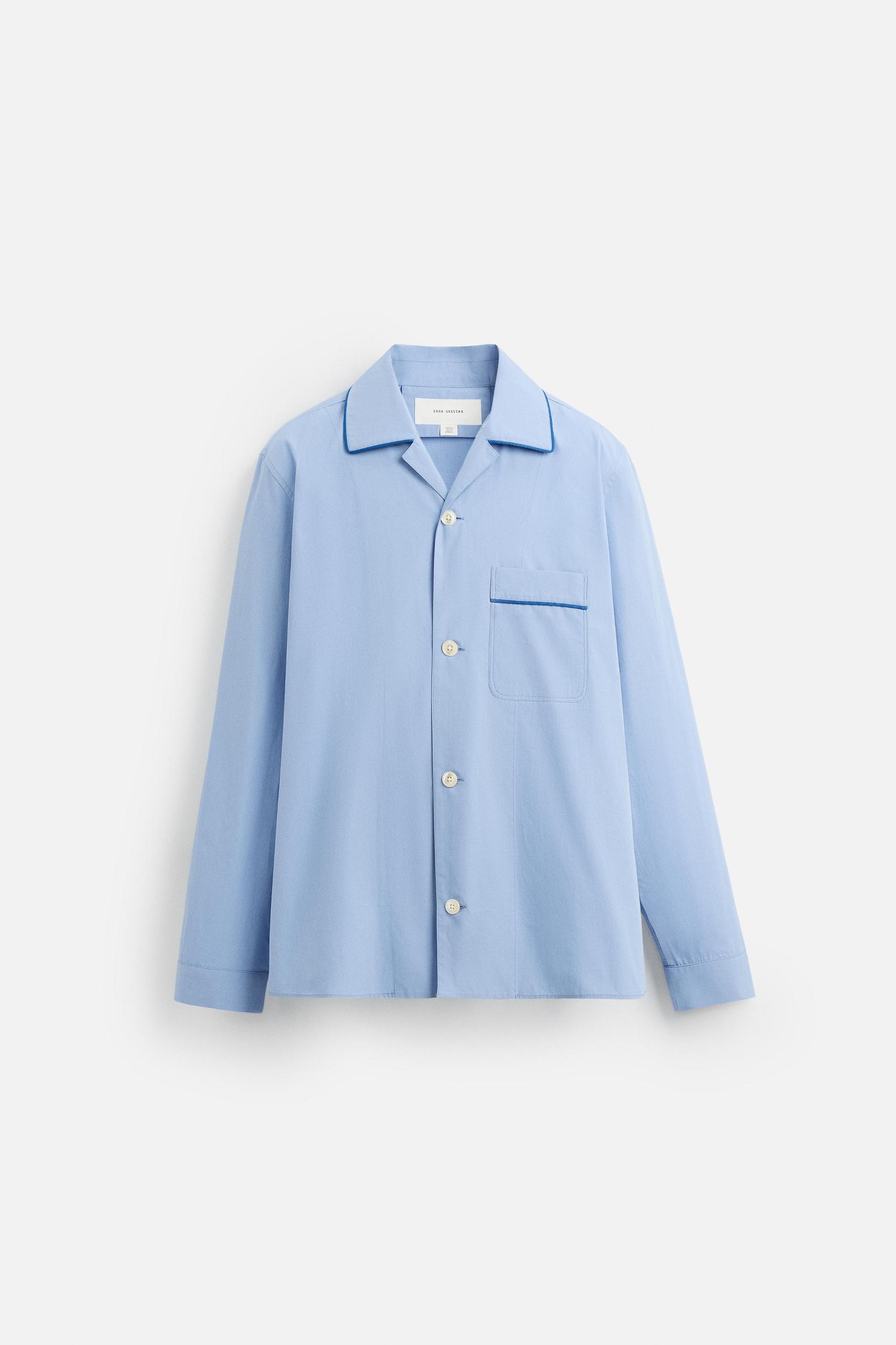 CONTRAST PAJAMA SHIRT Product Image