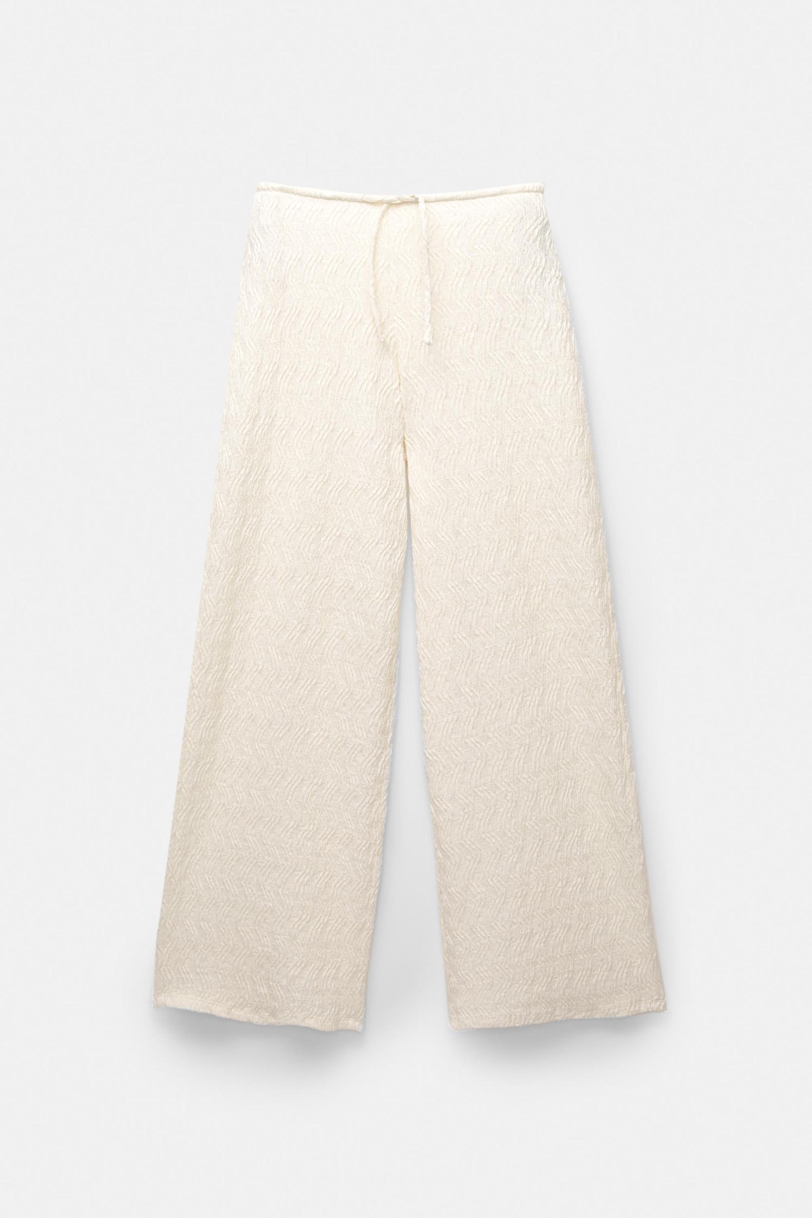 Textured loose-fitting pants Product Image