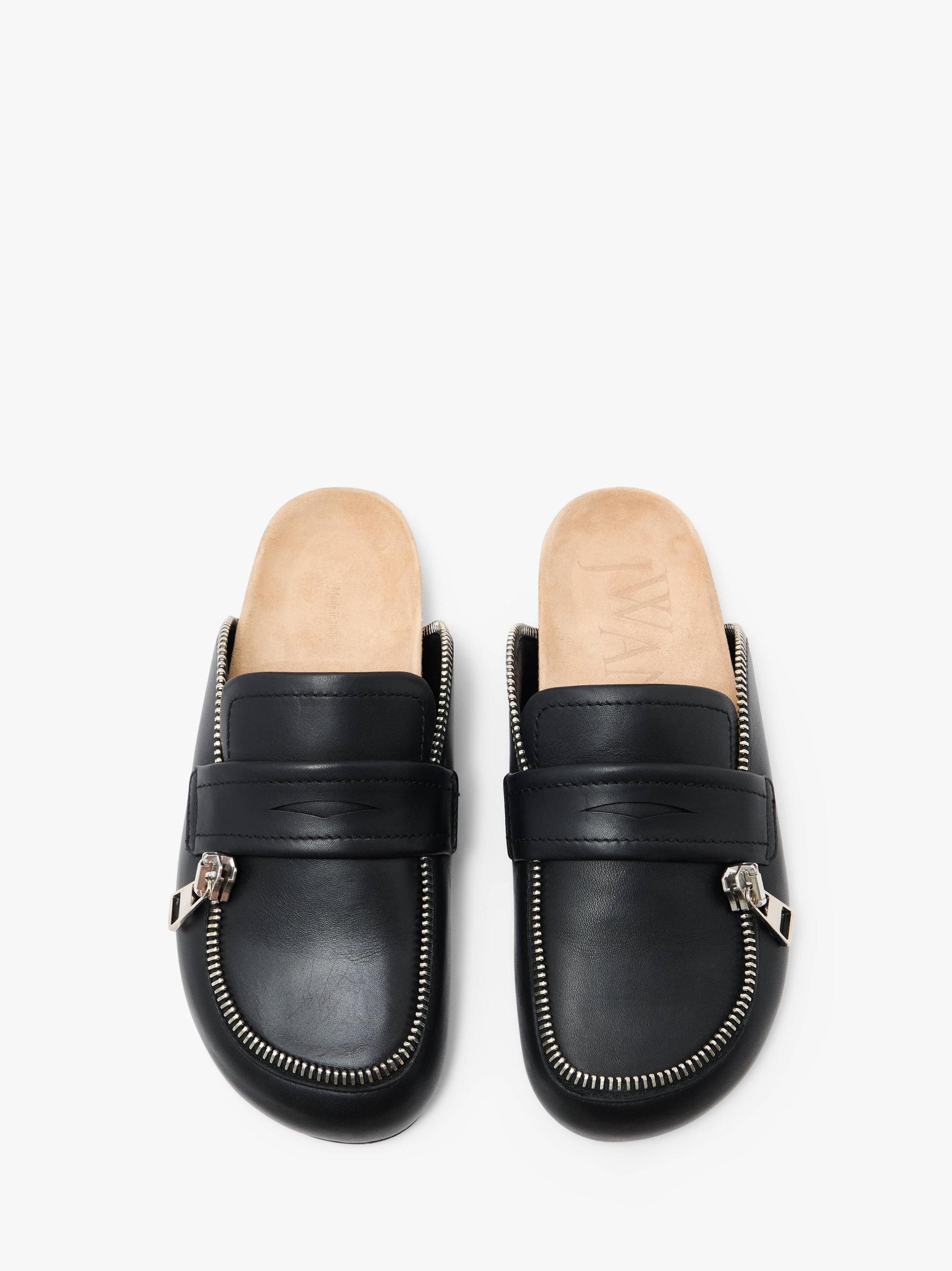 LEATHER BIKER LOAFER MULES Product Image