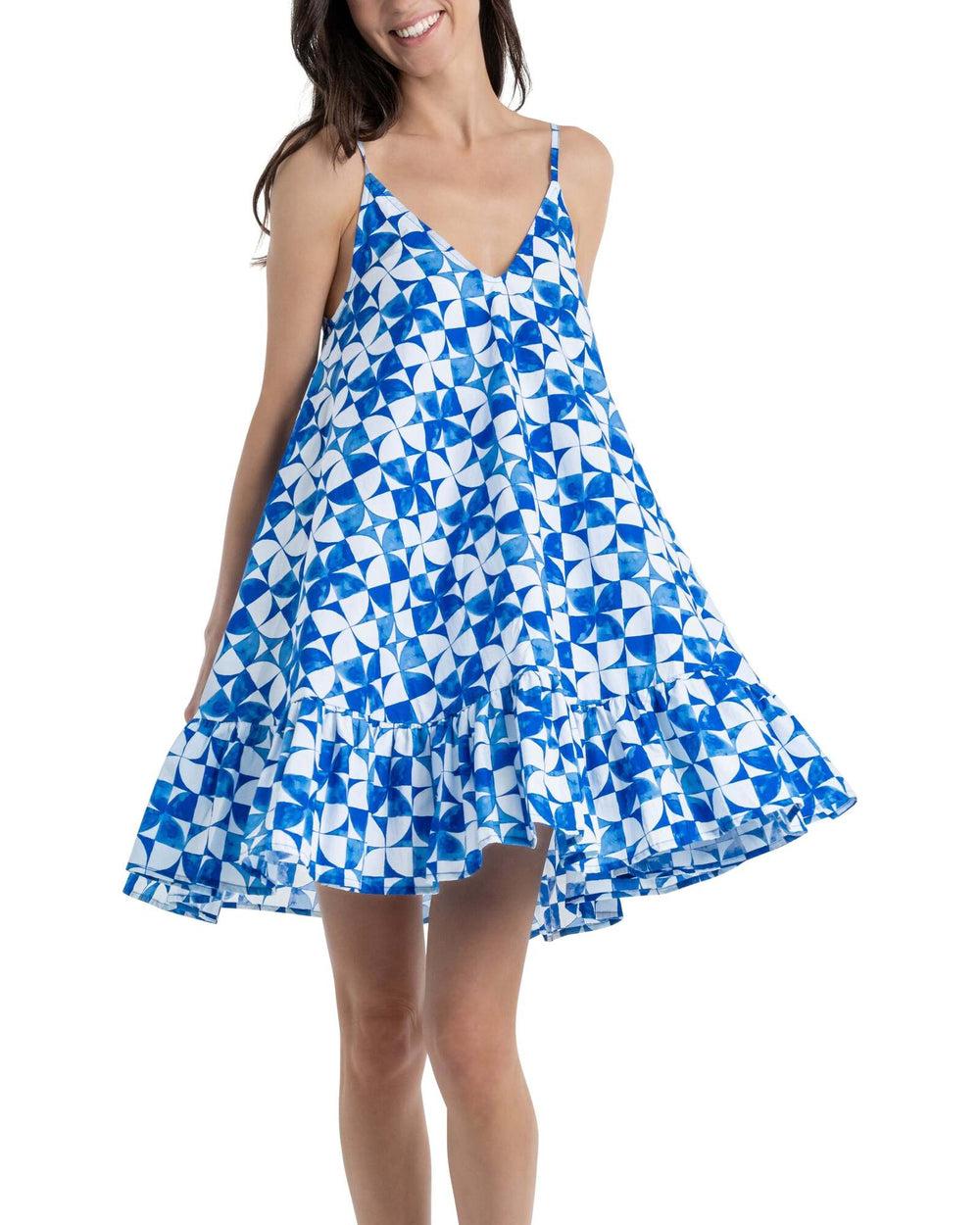 The Greece - Cotton Swing Dress Product Image