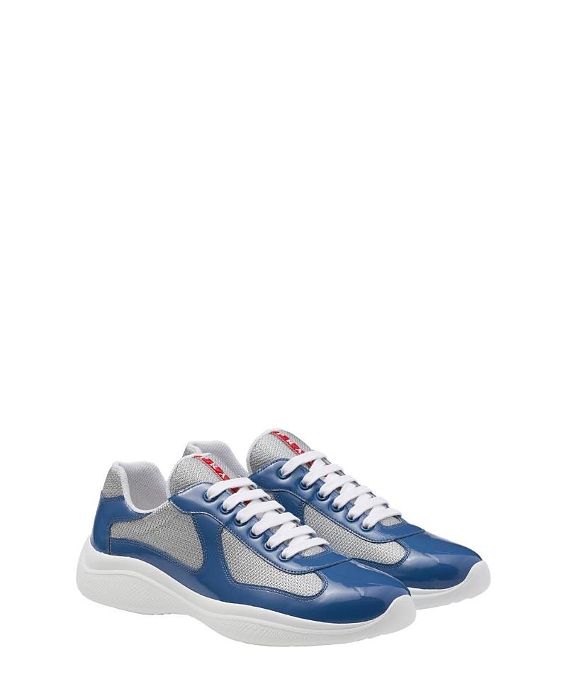Prada Mens Patent Leather and Technical Fabric Prada Americas Cup Sneakers Product Image